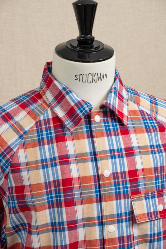 Beach Breaker Madras Check - White x Red