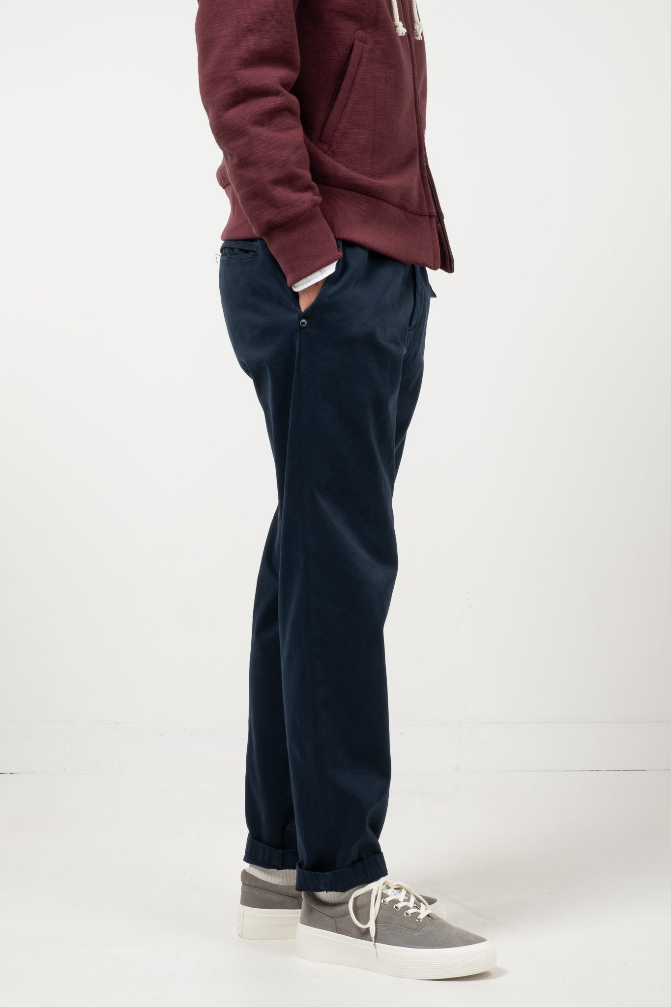 Belted Twill Chino - Navy