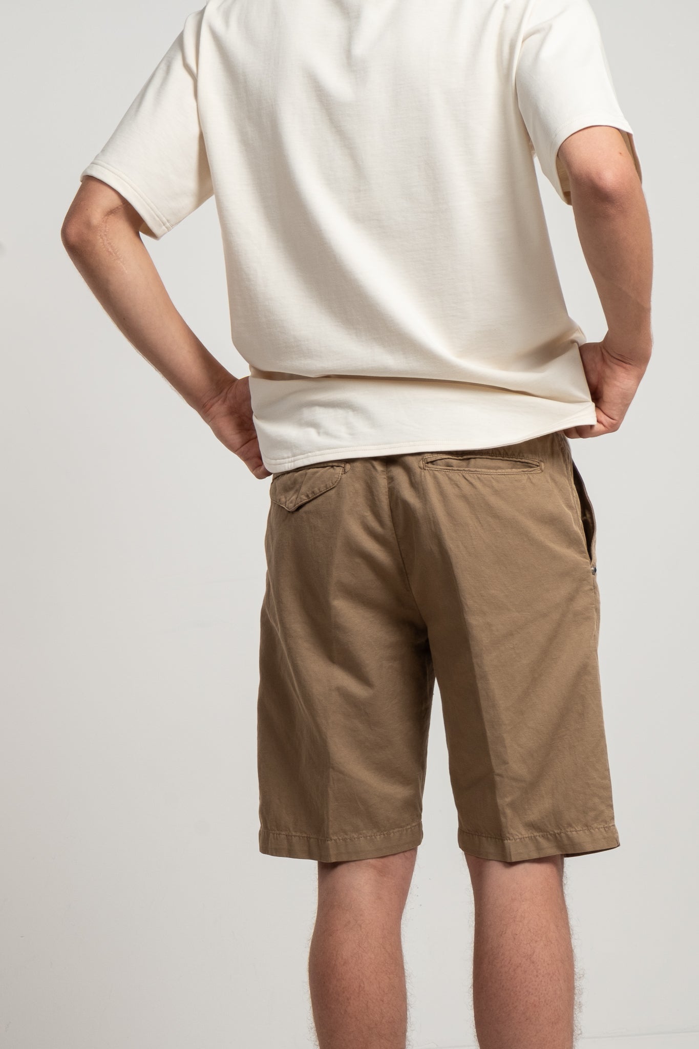Bermuda Belted Chino Shorts - Khaki