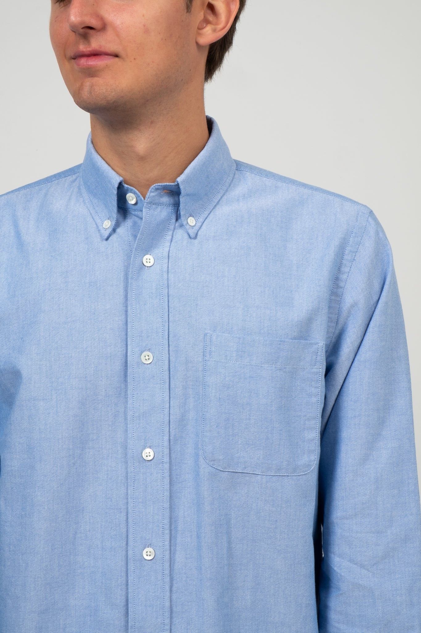 Button Down American Oxford - Light Blue