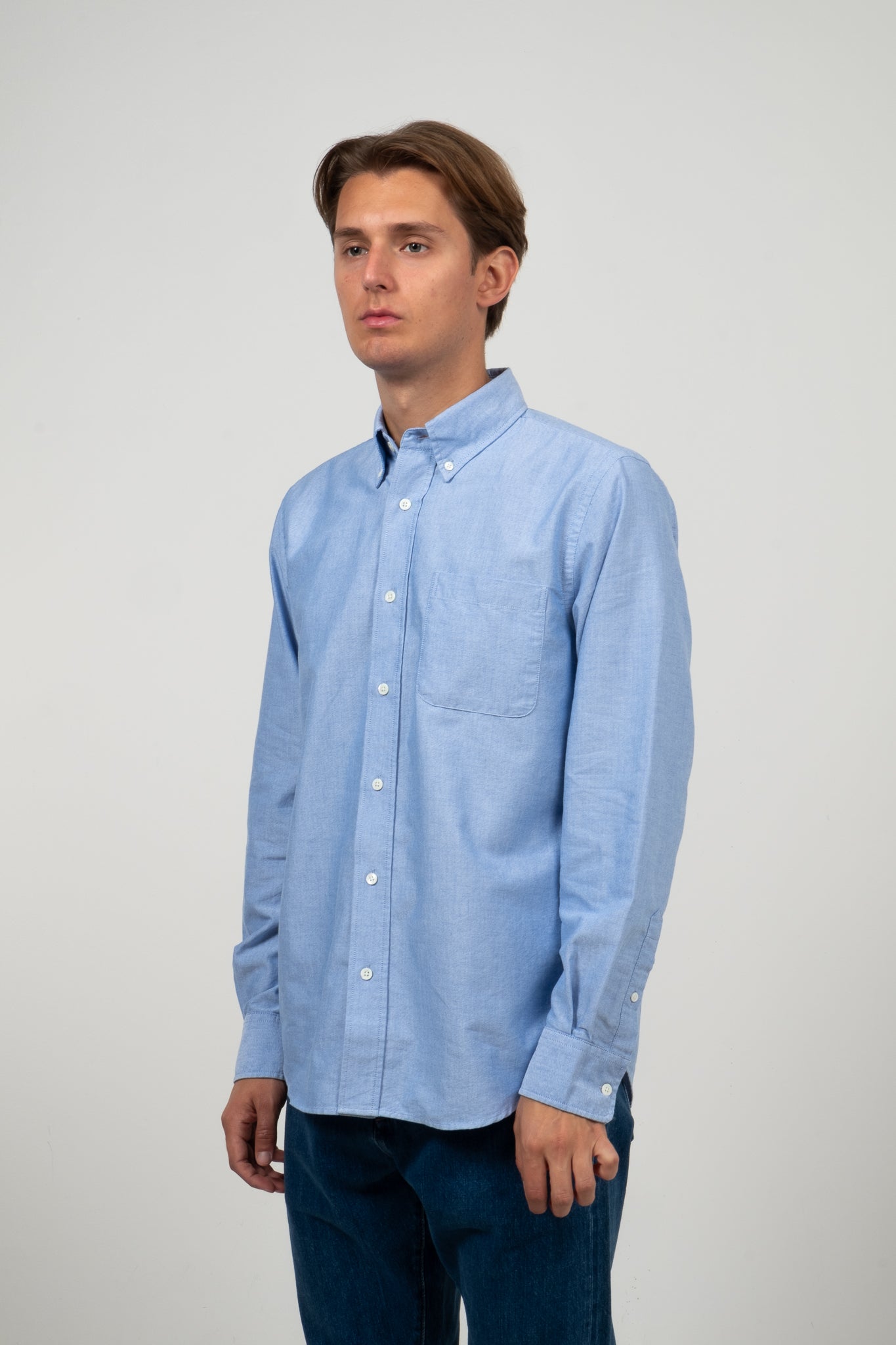 Button Down American Oxford - Light Blue