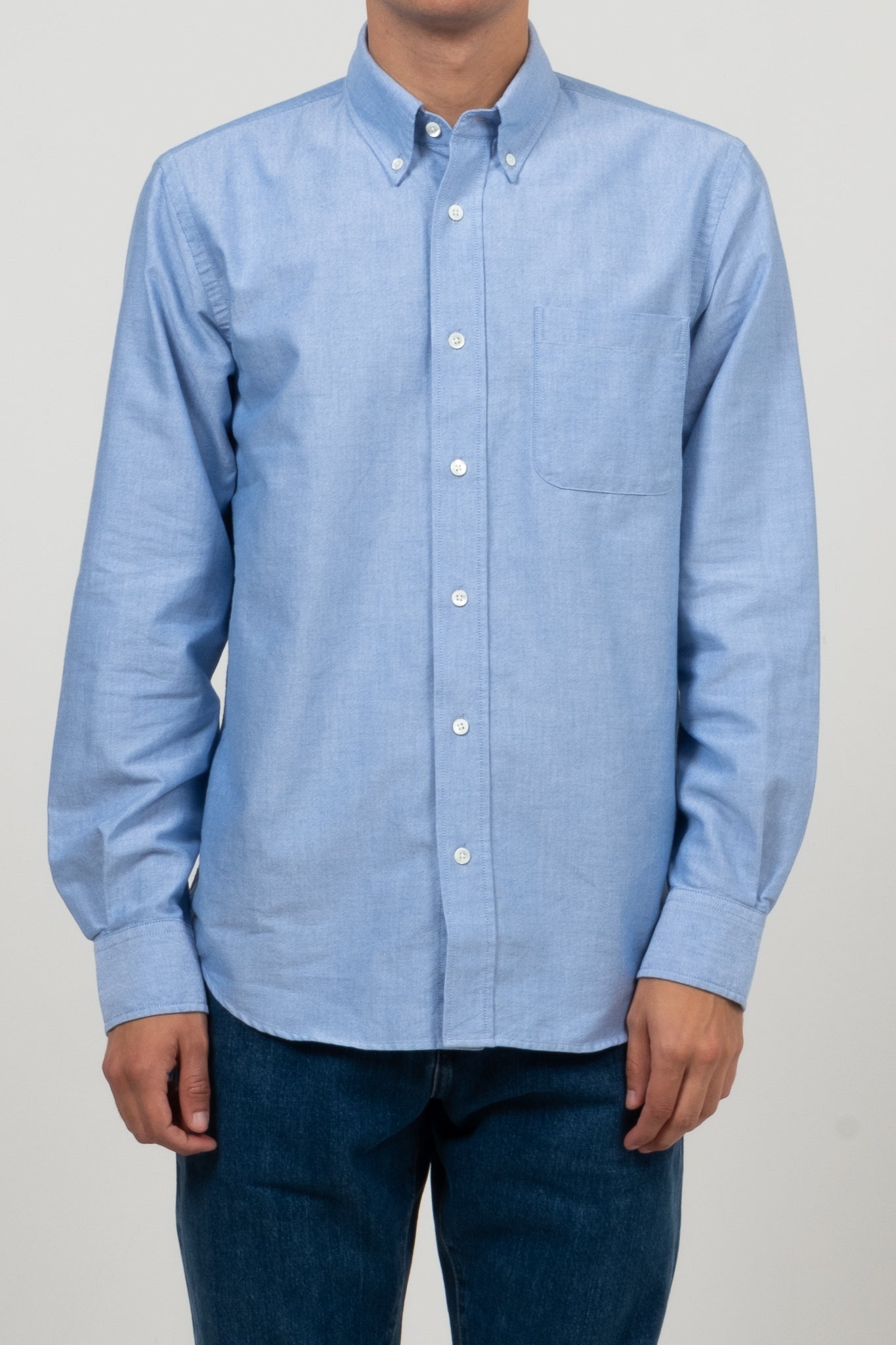 Button Down American Oxford - Light Blue