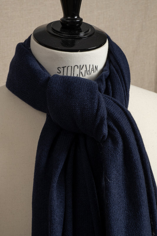 Cashmere Scarf - Navy