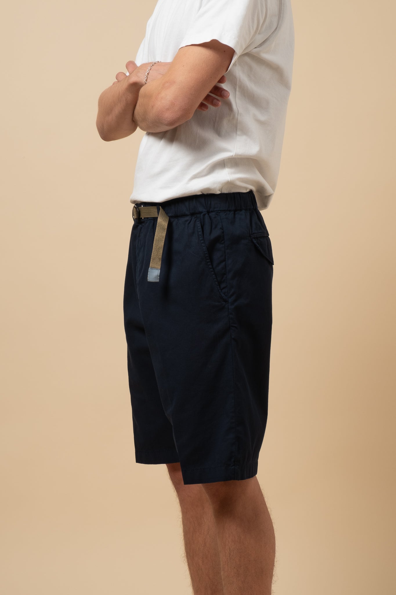 Cotton Linen Shorts - Navy