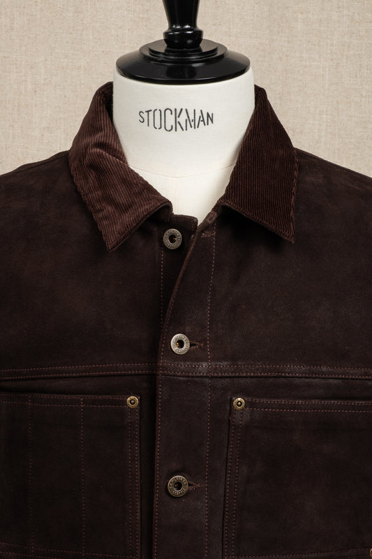 Cruiser Jacket Waxed Suede - Bark