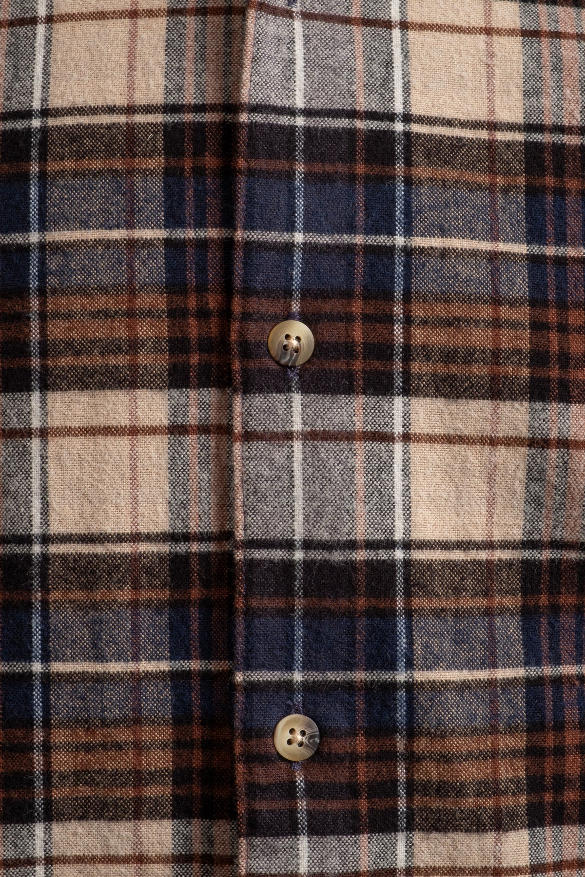Dirleton Shirt Heavy Flannel - Navy Check
