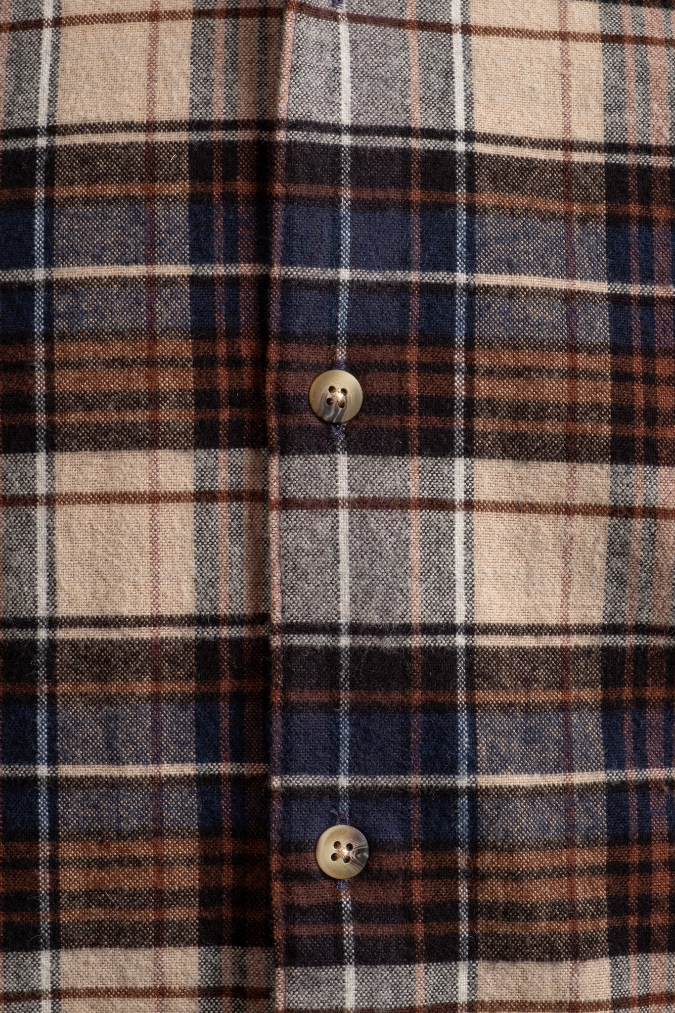 Dirleton Shirt Heavy Flannel - Navy Check