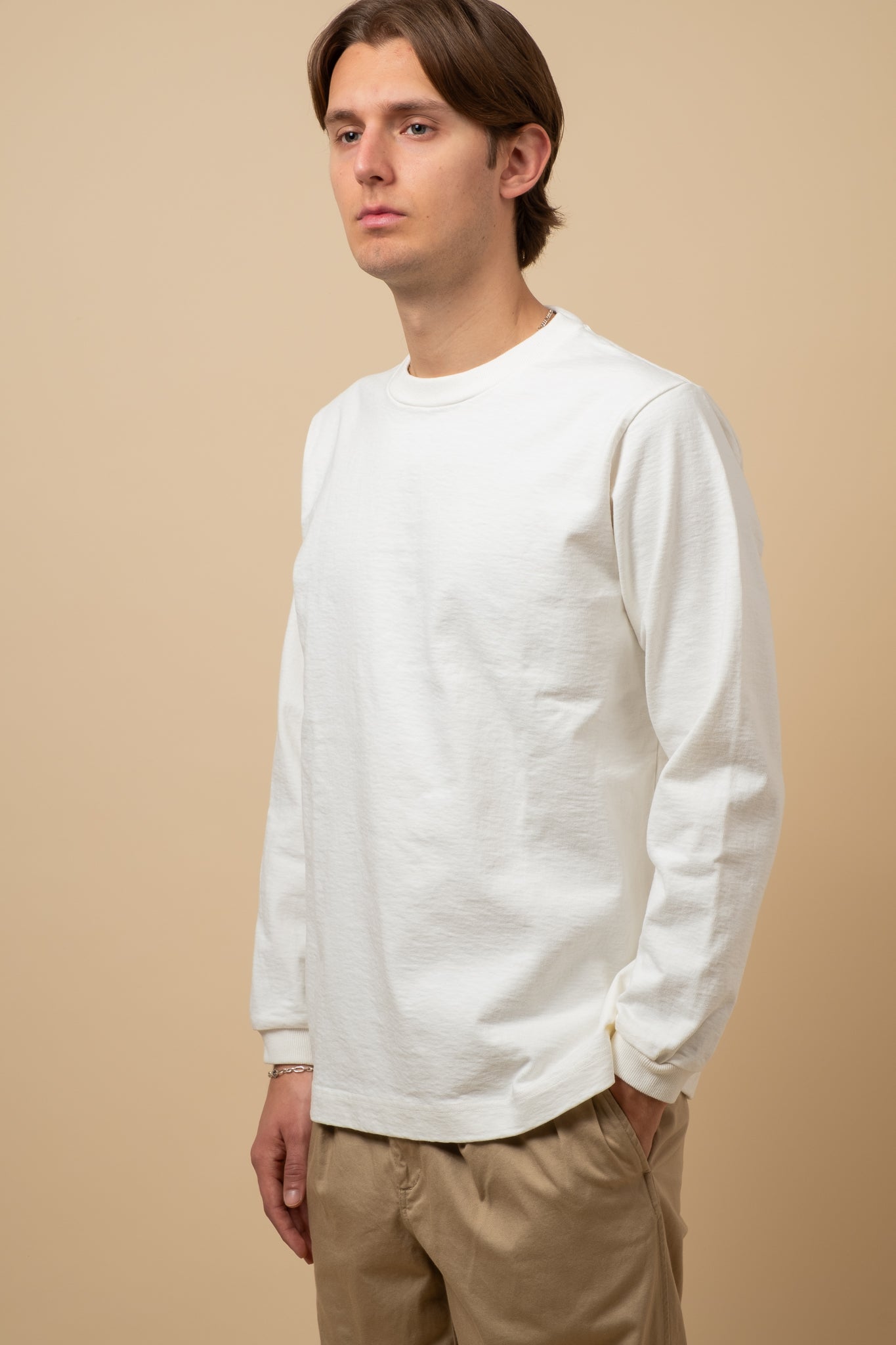 Dotsume Long Sleeve T-Shirt - Off White