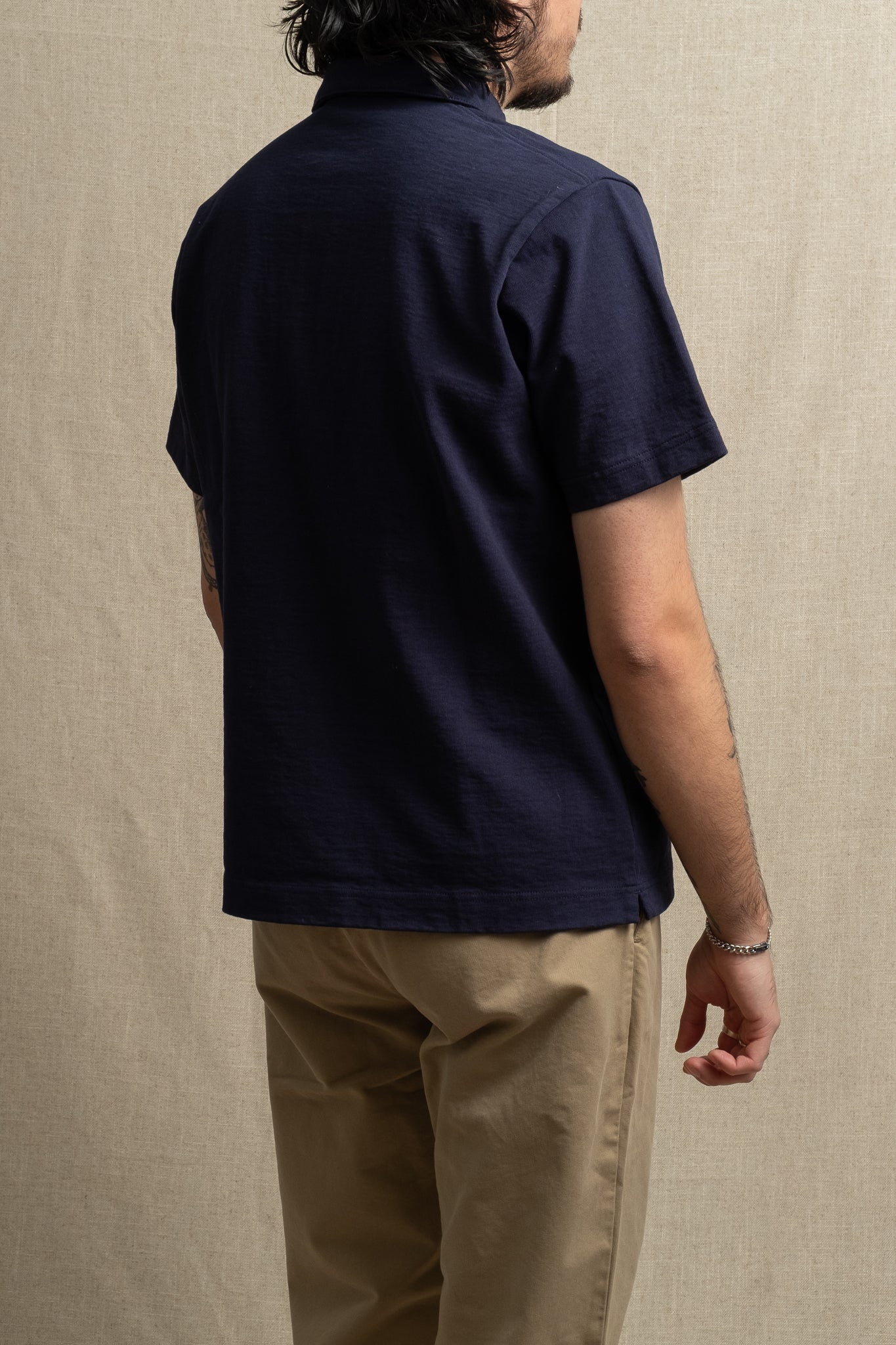 Dotsume Pocket Polo - Navy