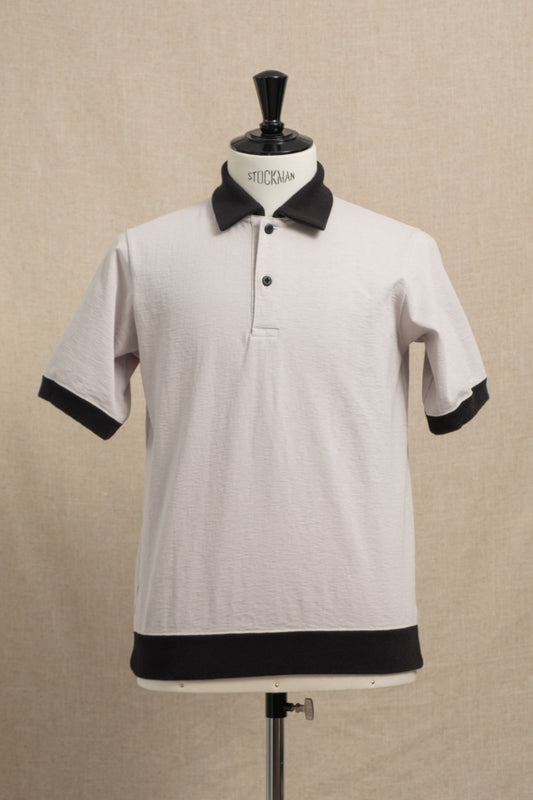 Dotsume Rib Polo - Rosin x Black