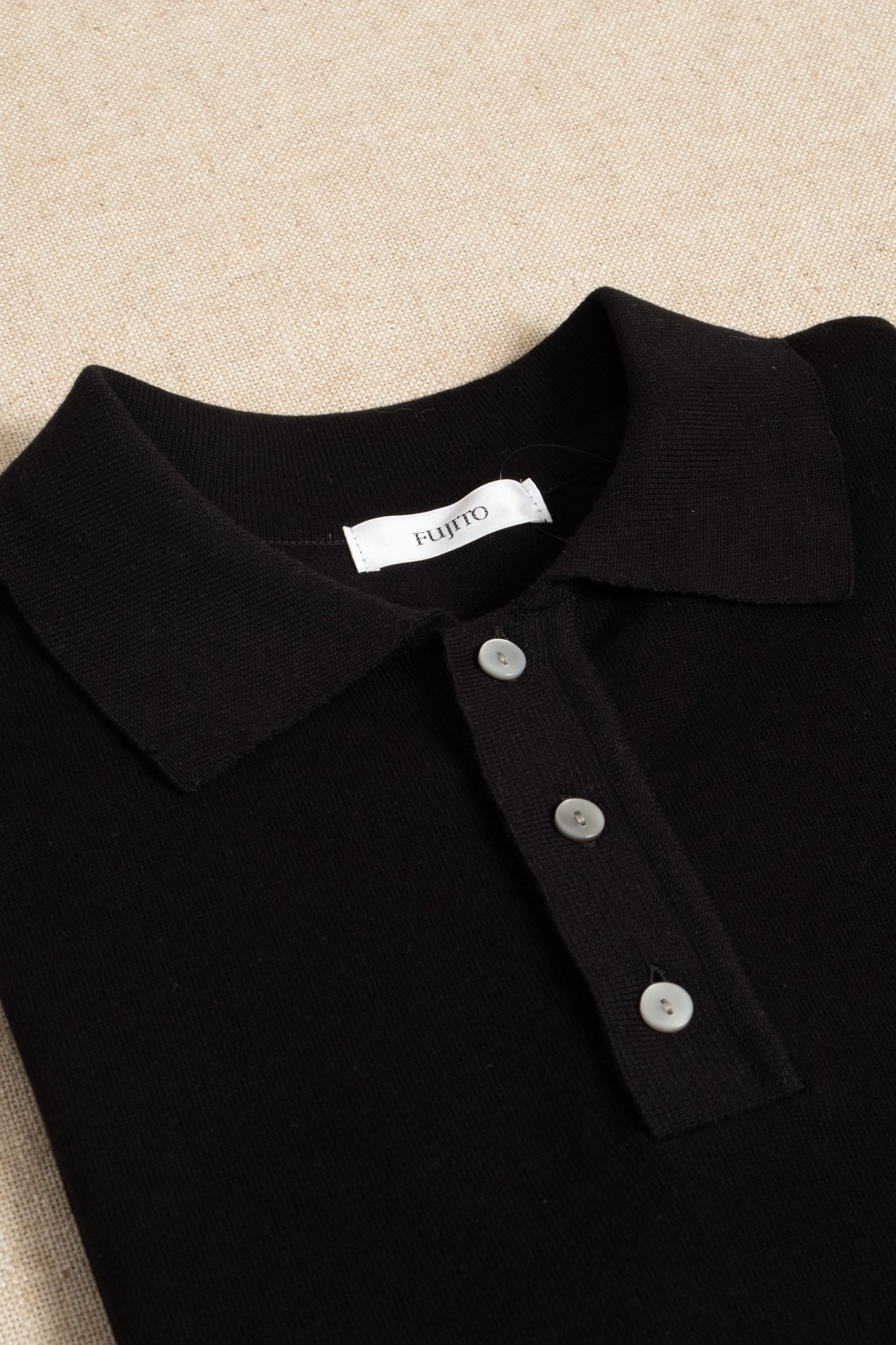 Easy Knit Polo - Black