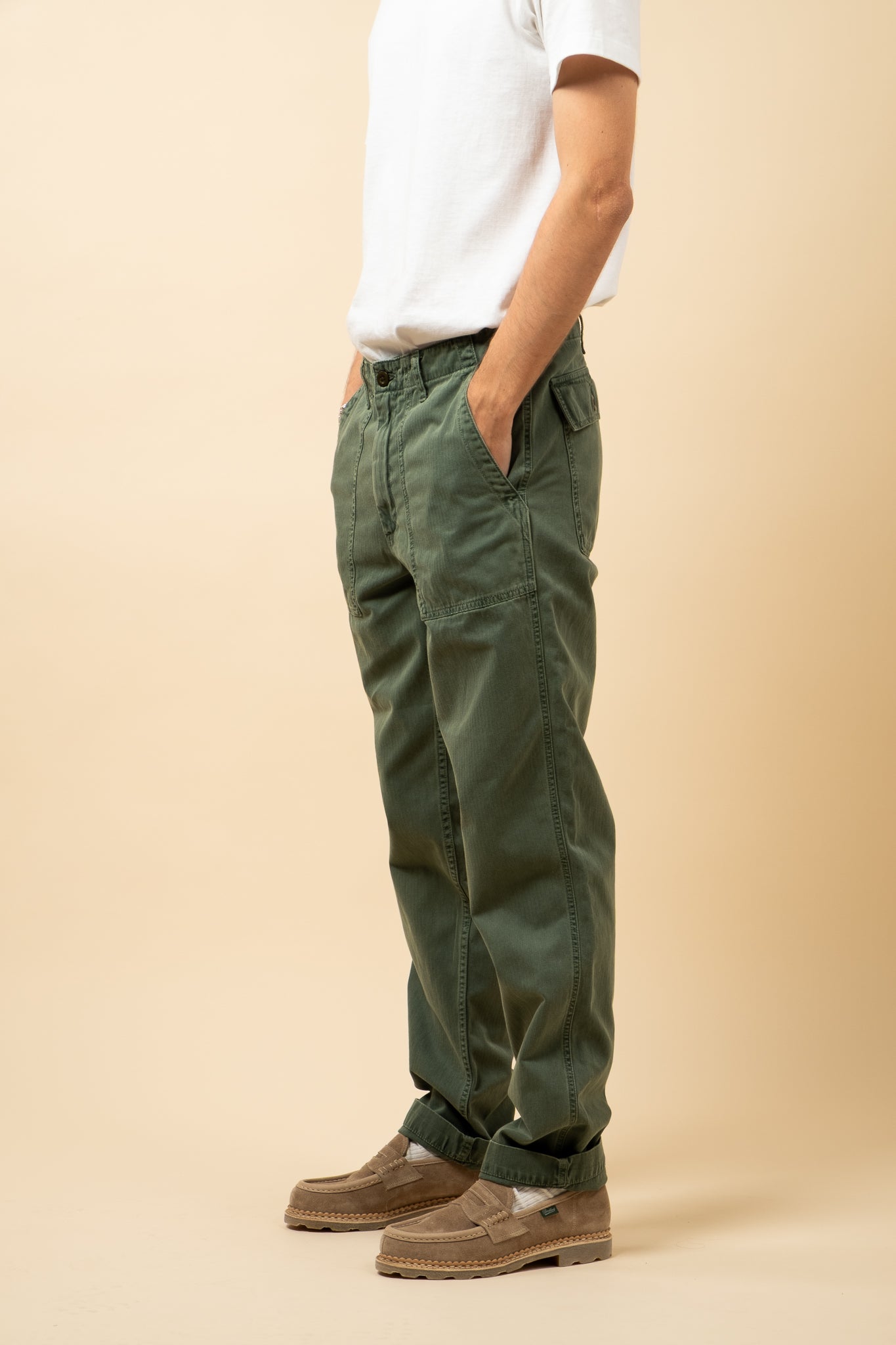 Fatigue Pants Herringbone - Military