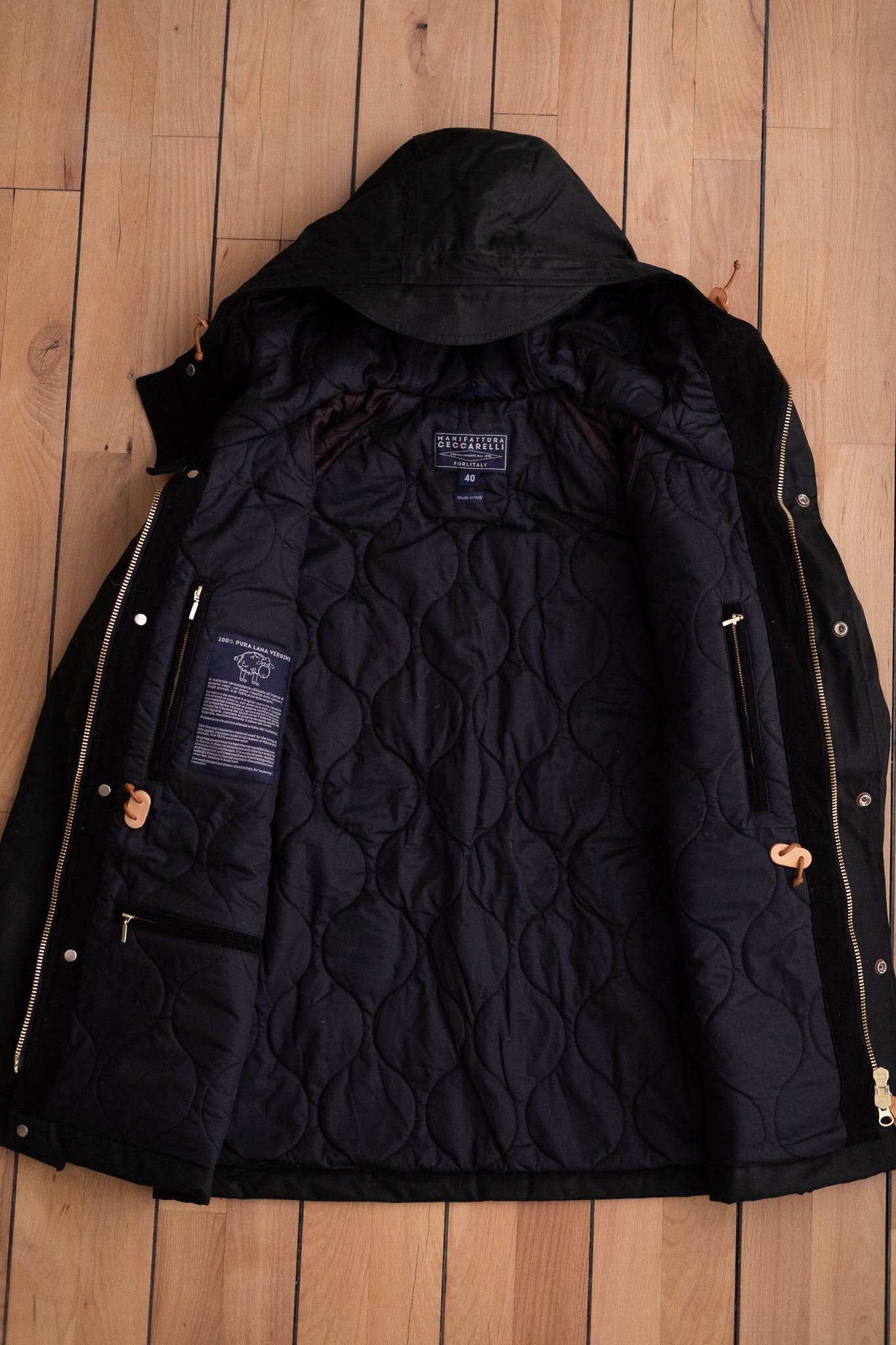 Fisherman Parka Waxed - Black