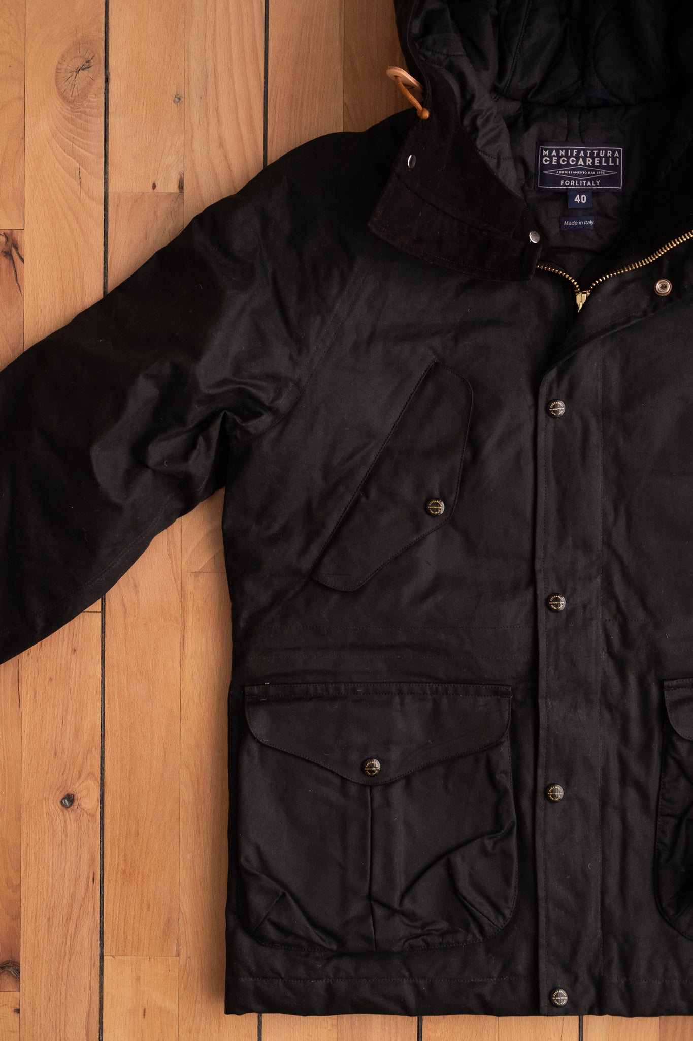 Fisherman Parka Waxed - Black