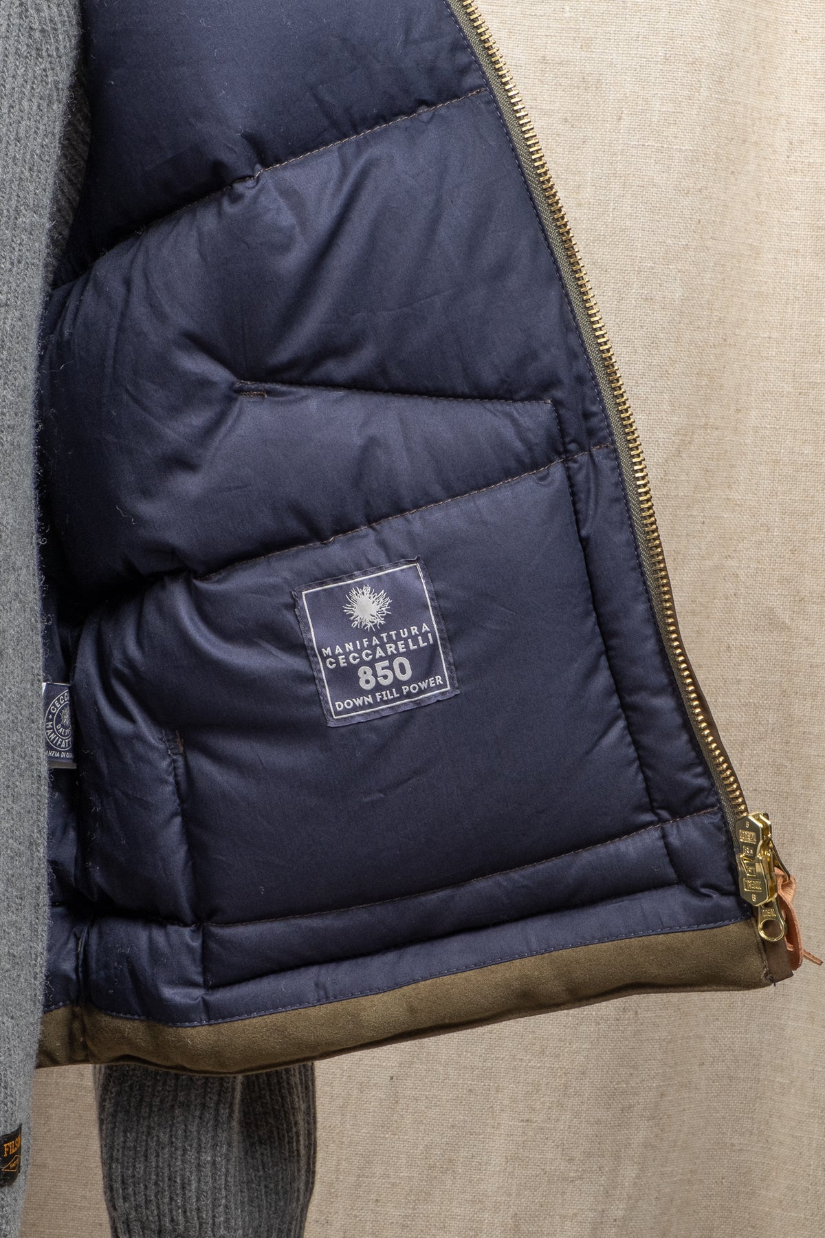 Goose Down Vest - Military Green