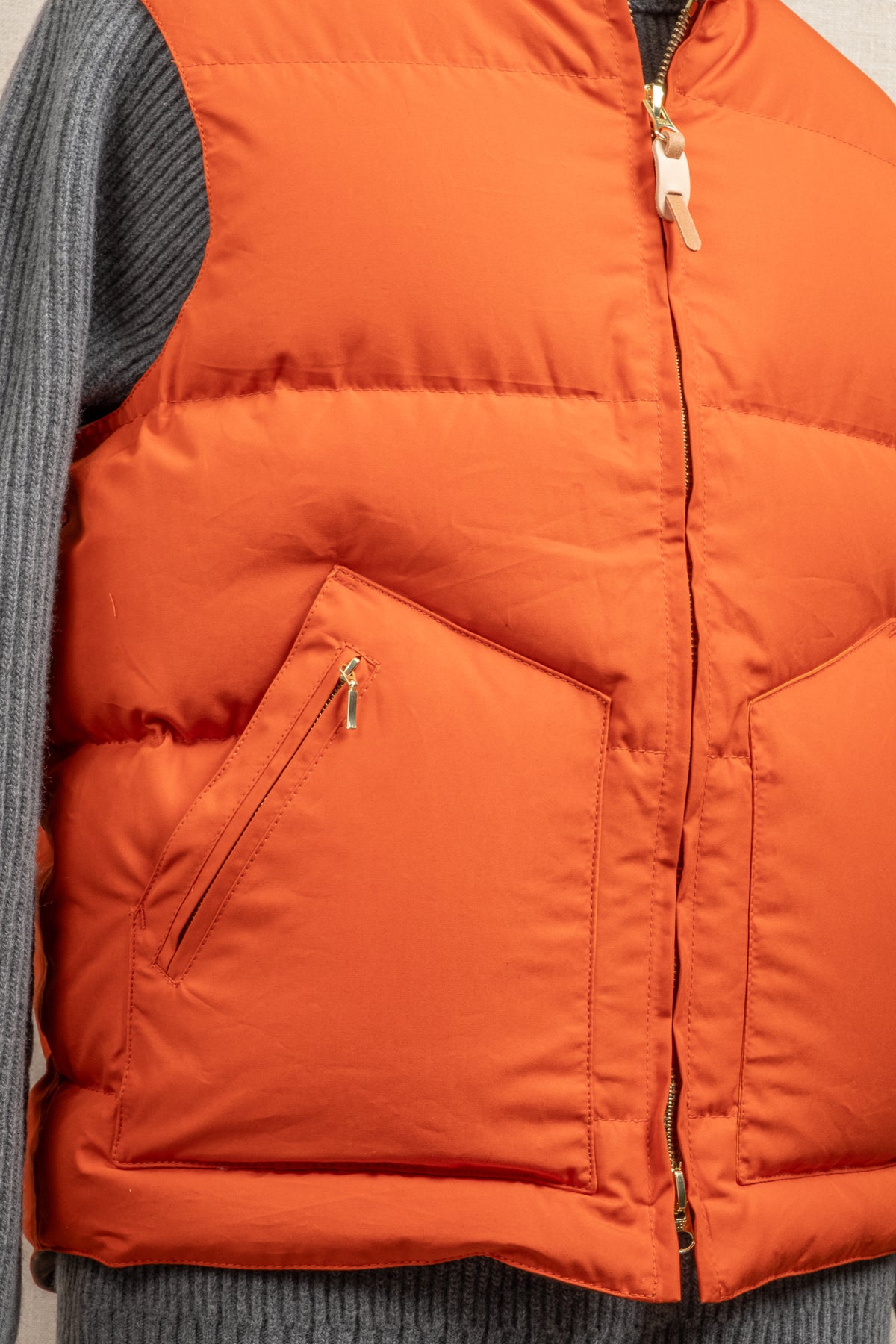 Goose Down Vest - Orange