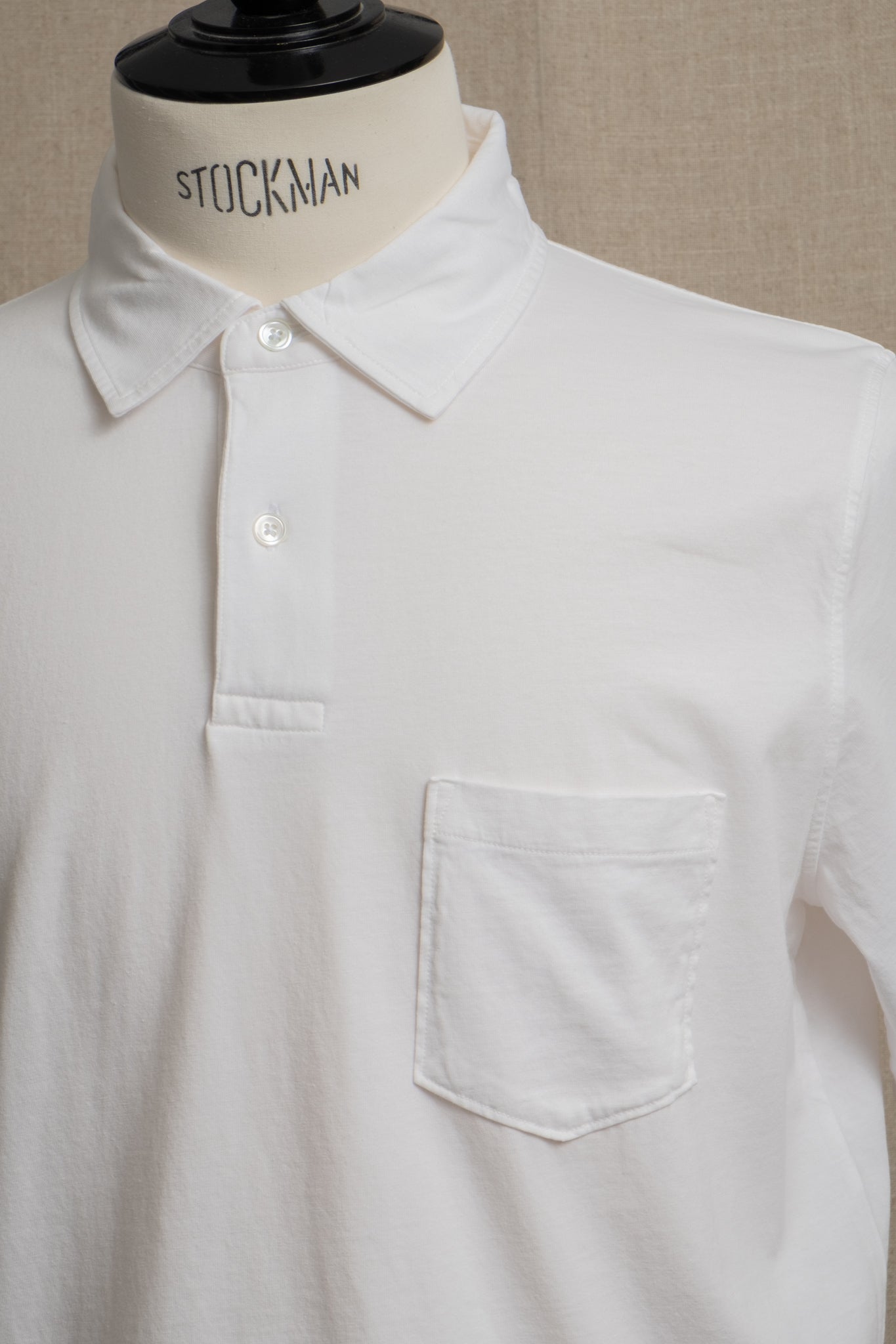 Knitted Jersey Polo - White
