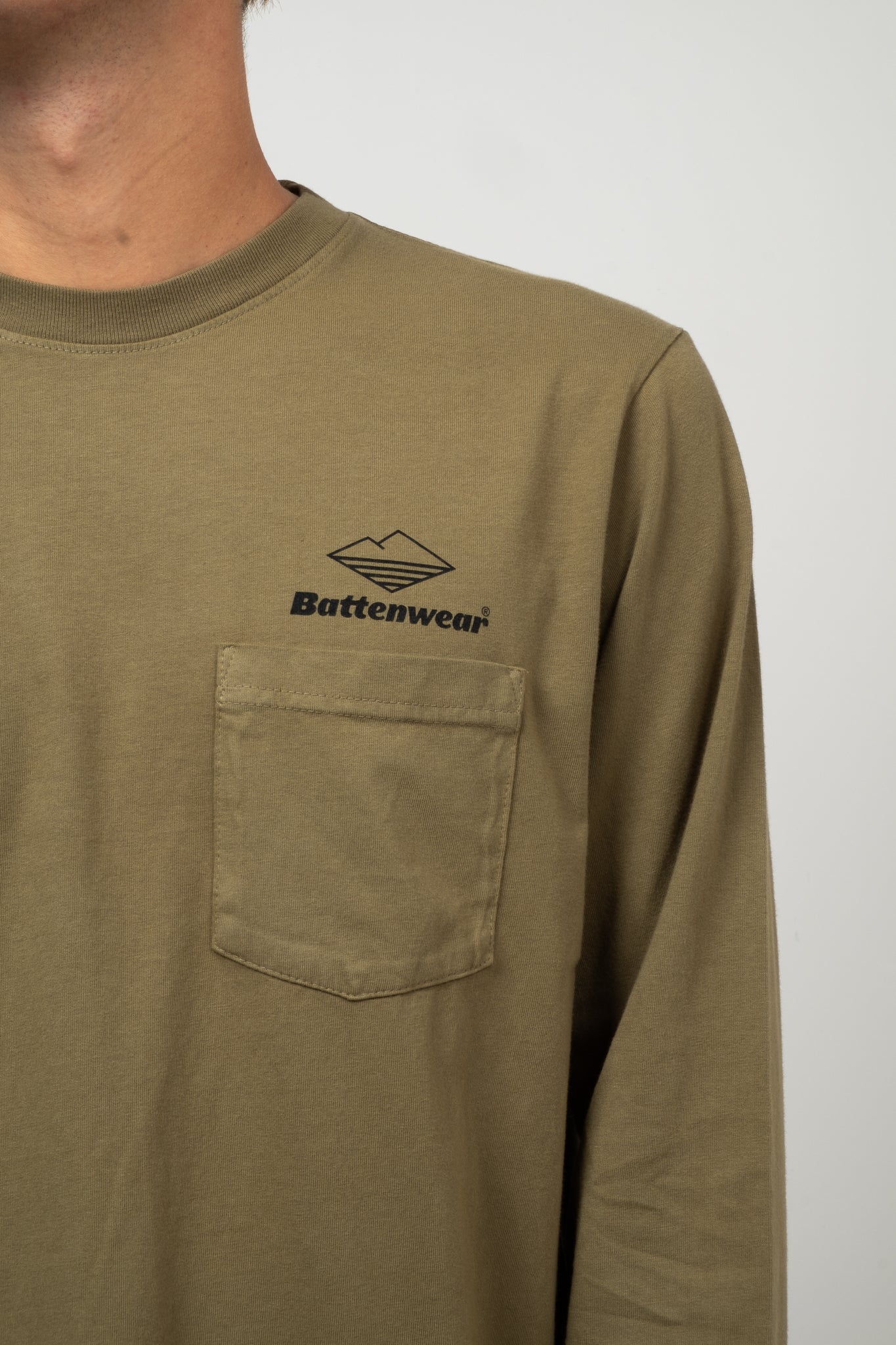 Long Sleeve Team Pocket Tee - Olive