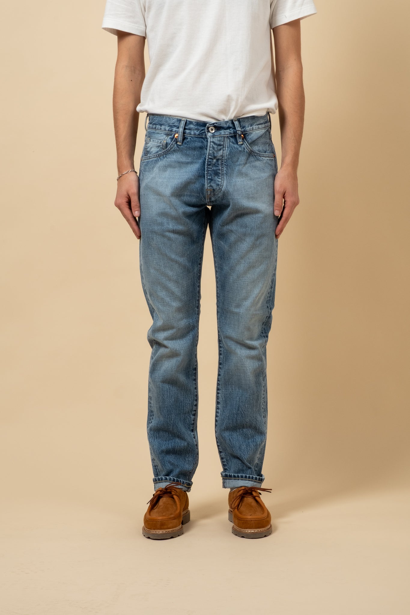 M8 14oz RG Indigo Selvedge - Worn Down