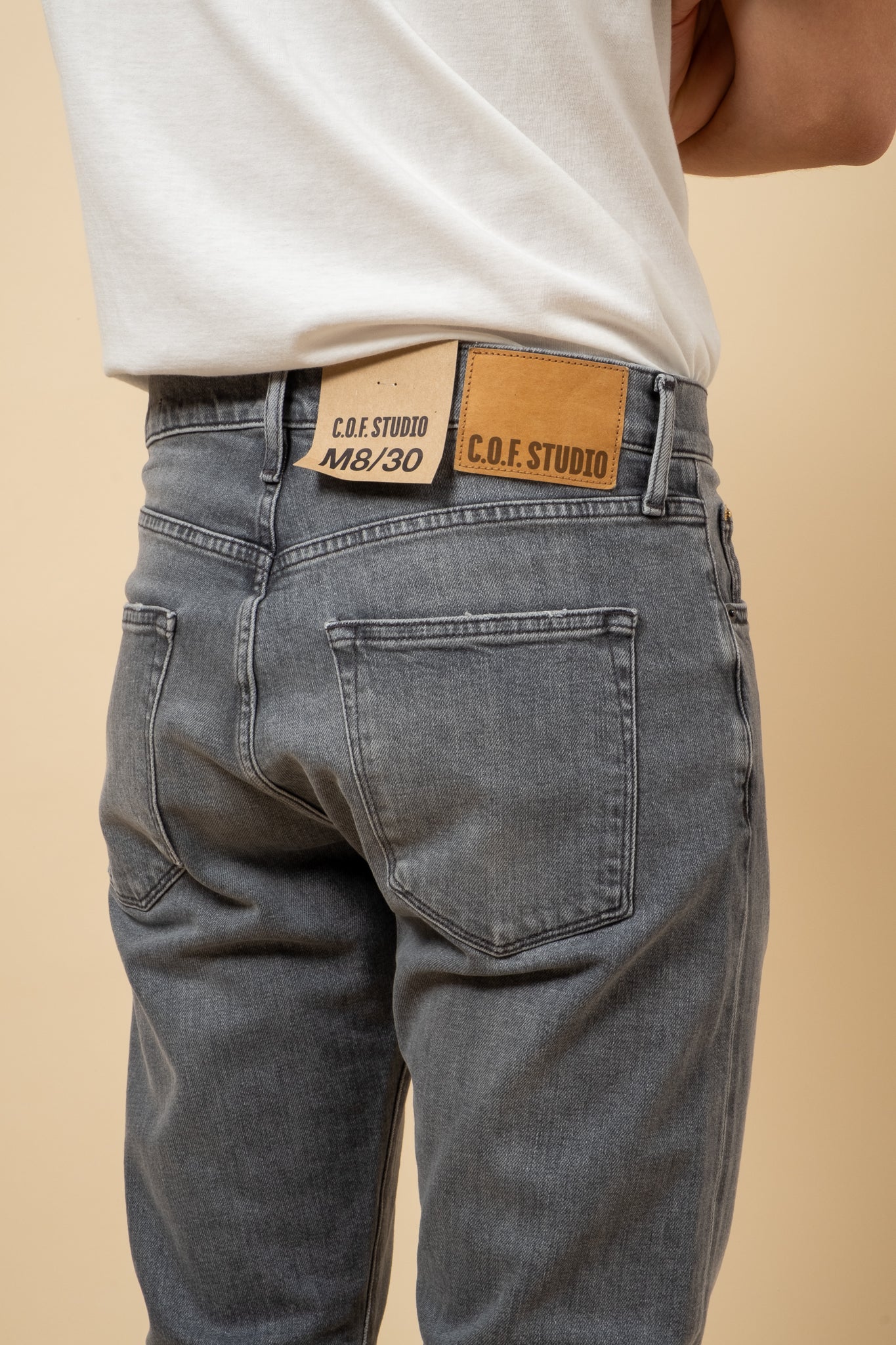 M8 Comfort 12oz RG Grey Cotton - 90s Wash