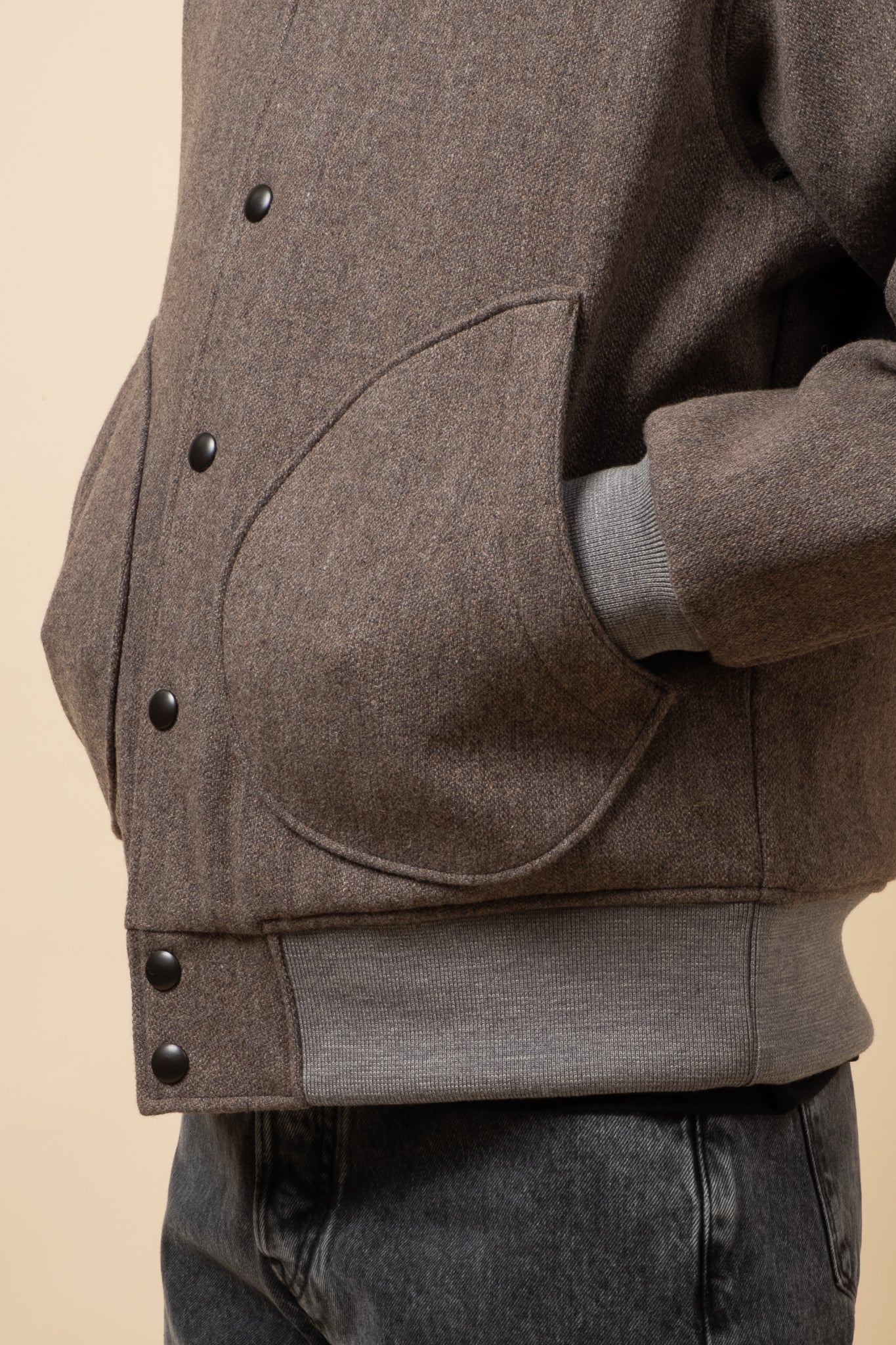 Melton Award Jacket - Sepia