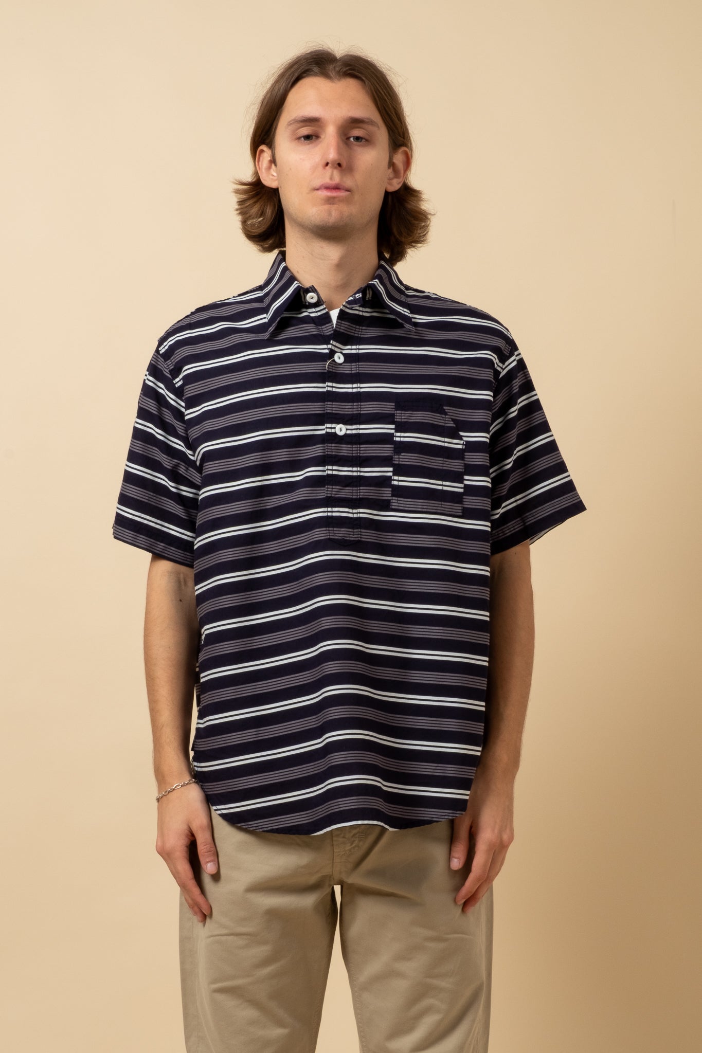 Post O' Alls No.1 Shirt Horizontal Stripe - Navy – Circle of