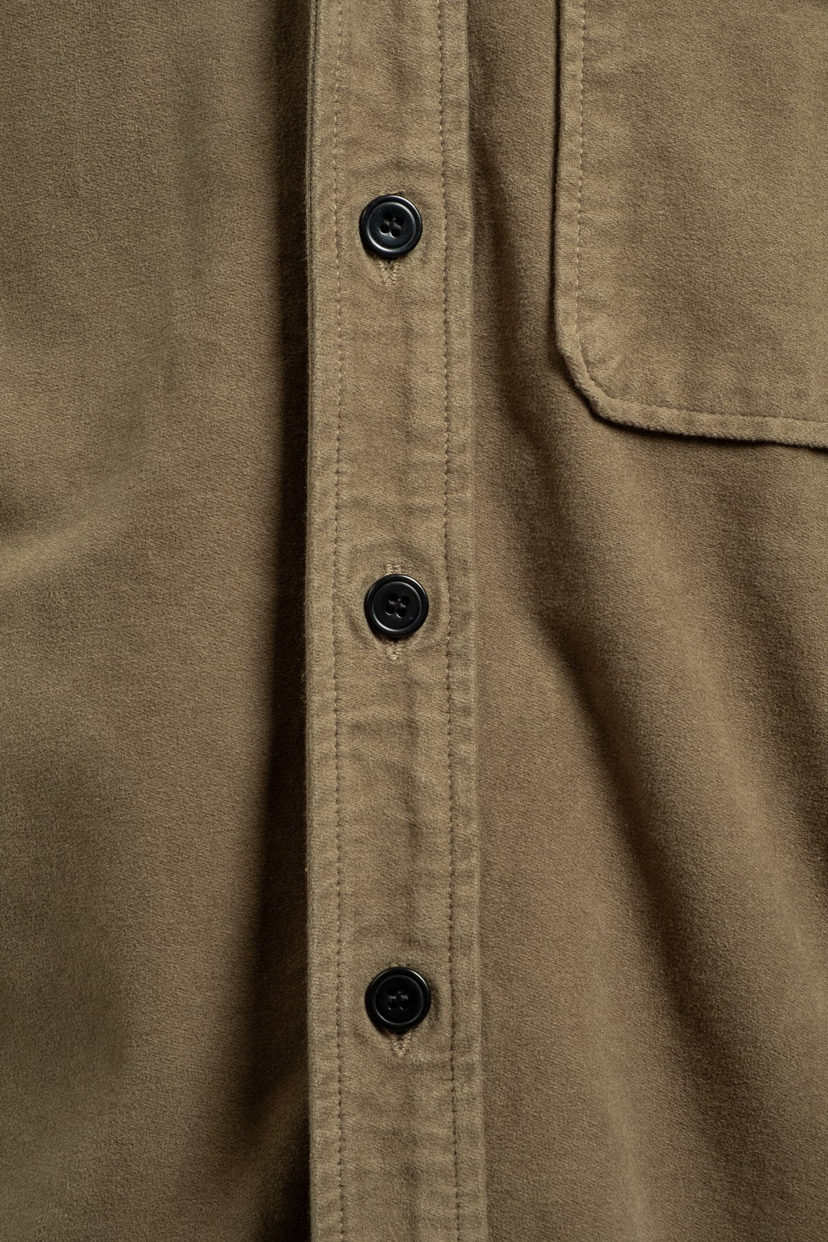 Overshirt Soft Moleskin - Olive