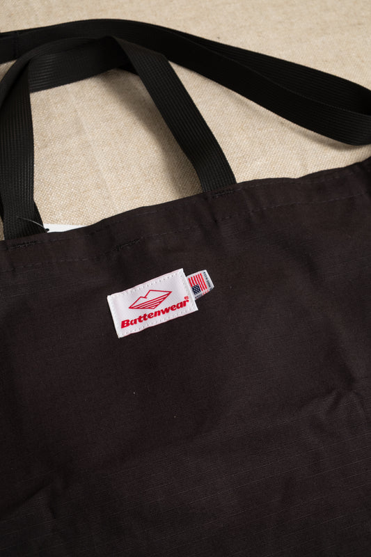 Packable Tote Cotton Ripstop - Black