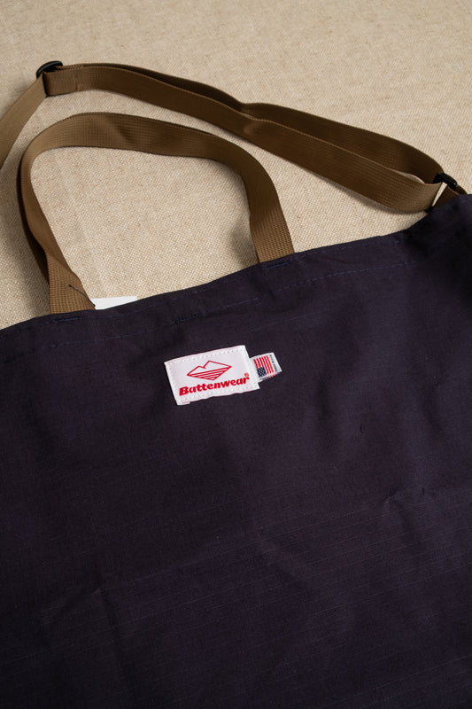 Packable Tote Cotton Ripstop - Navy
