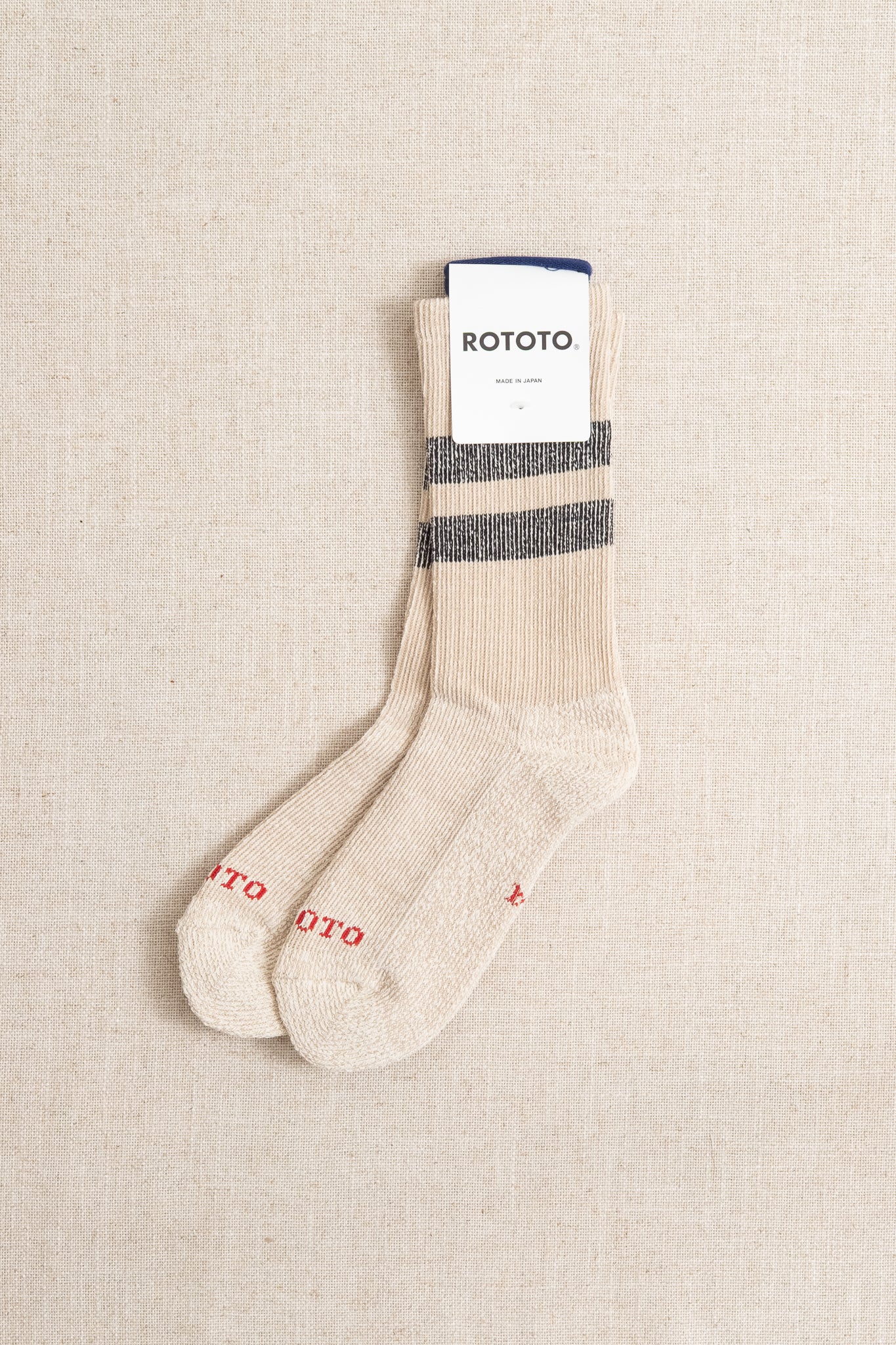 Pile Stripe Marl - Beige x Black