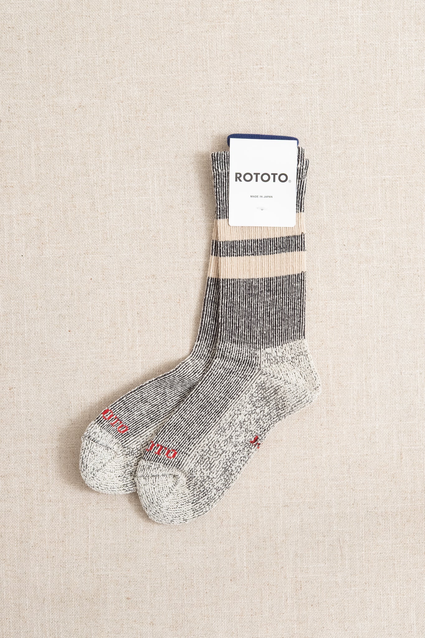 Pile Stripe Marl - Black x Beige