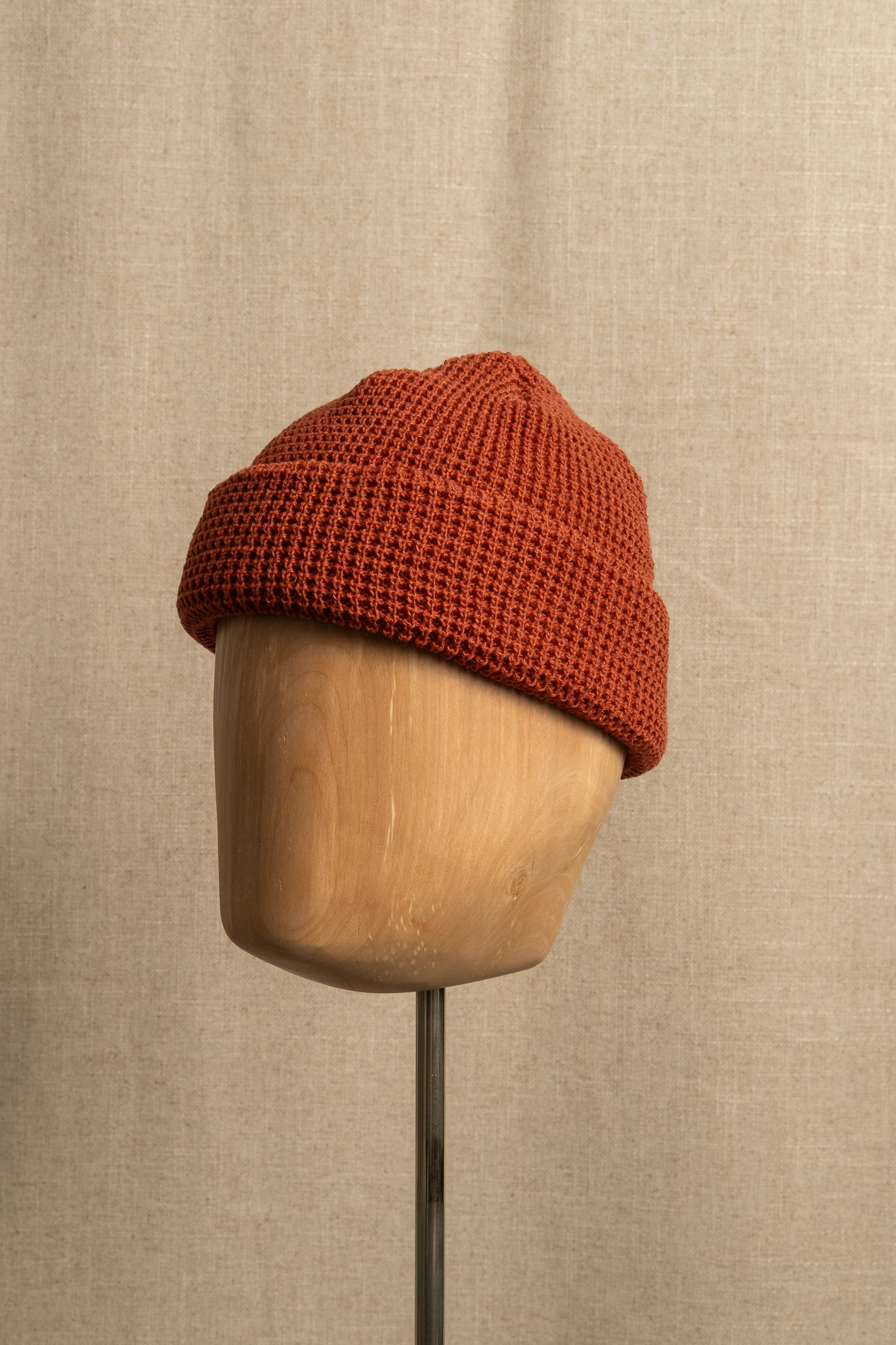 Waffle Watch Cap - Terracotta