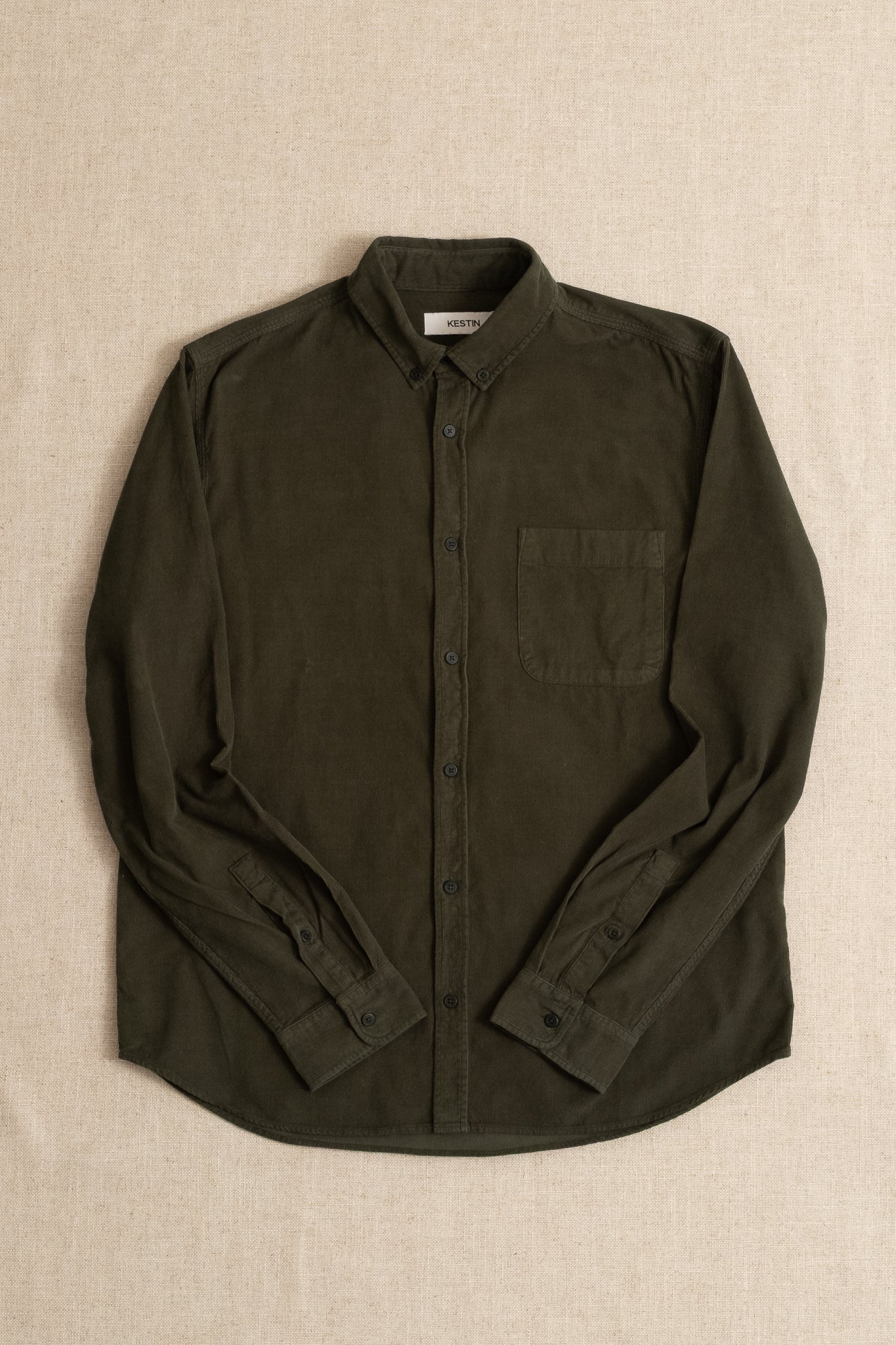 Raeburn 21 Wale Cord Button Down - Olive