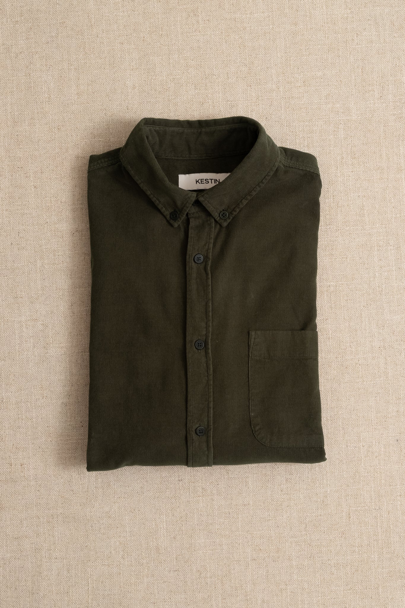 Raeburn 21 Wale Cord Button Down - Olive