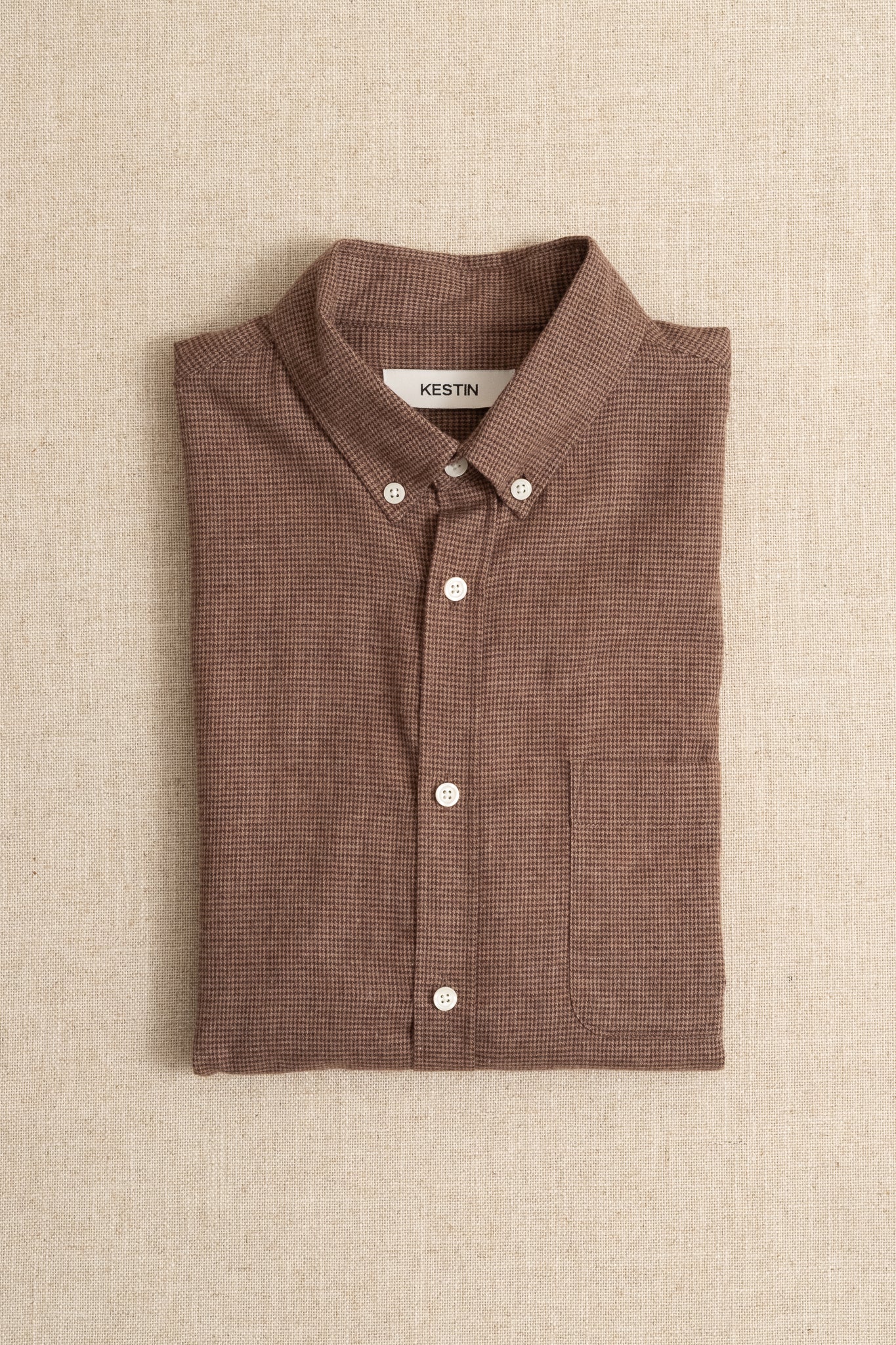Raeburn Houndstooth Button Down - Taupe