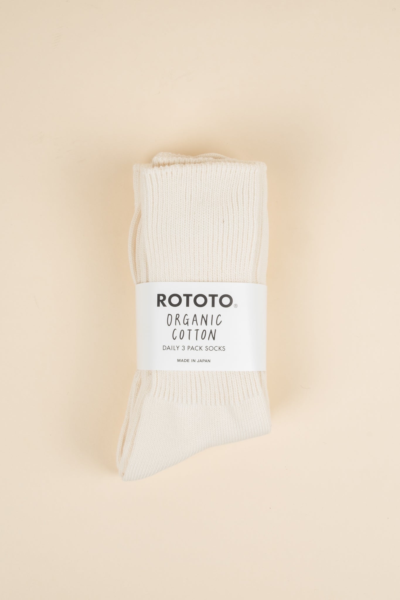 Ribbed Crew 3-Pack - Ivory