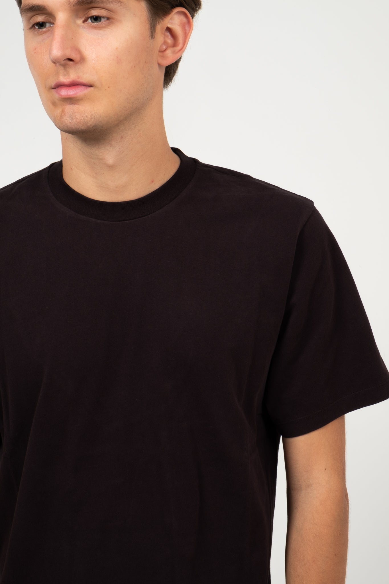 Roundneck T-Shirt Peach Jersey - Black
