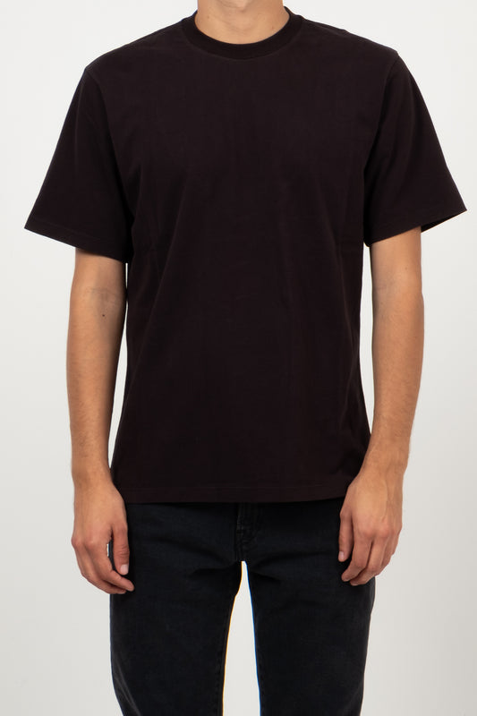 Crewneck T-Shirt Peach Jersey - Black