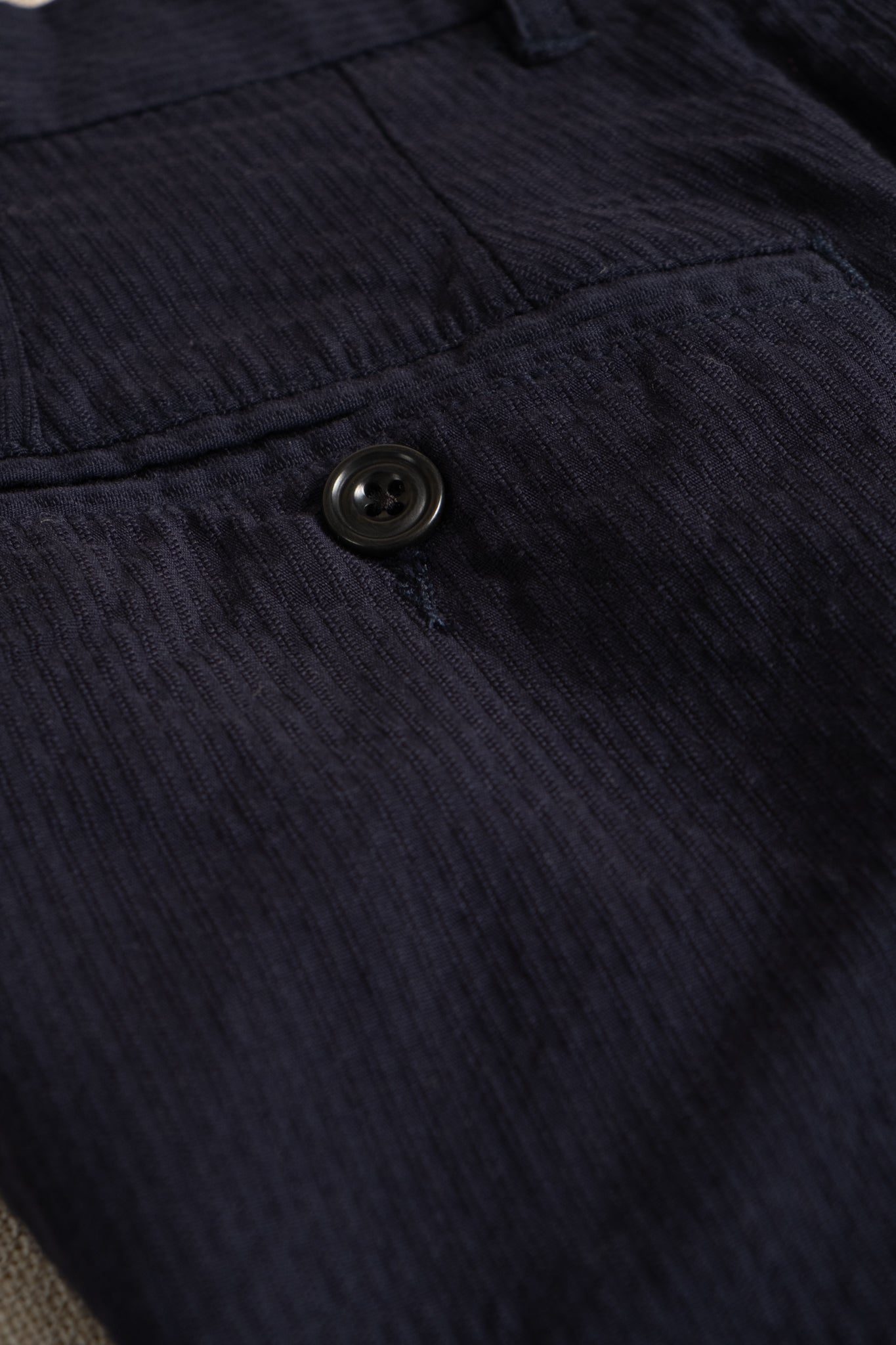 Seersucker Trousers - Dark Navy