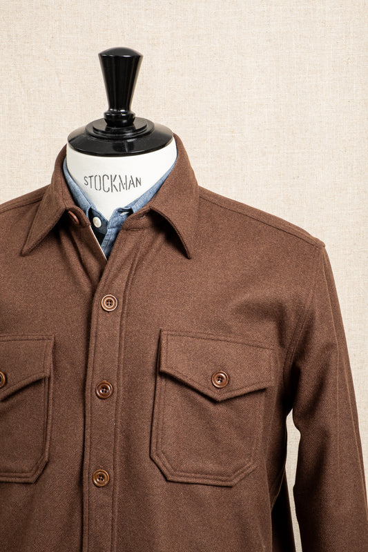 Shacket Solid Flannel - Brown