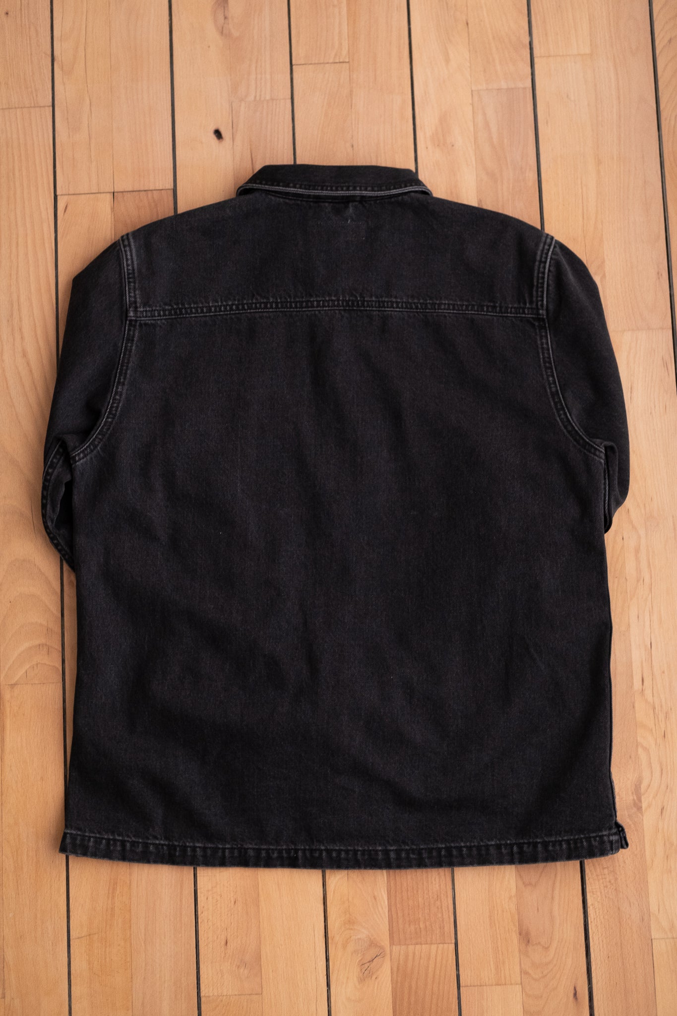 Trucker Shirt 11oz Black Denim - Used Black
