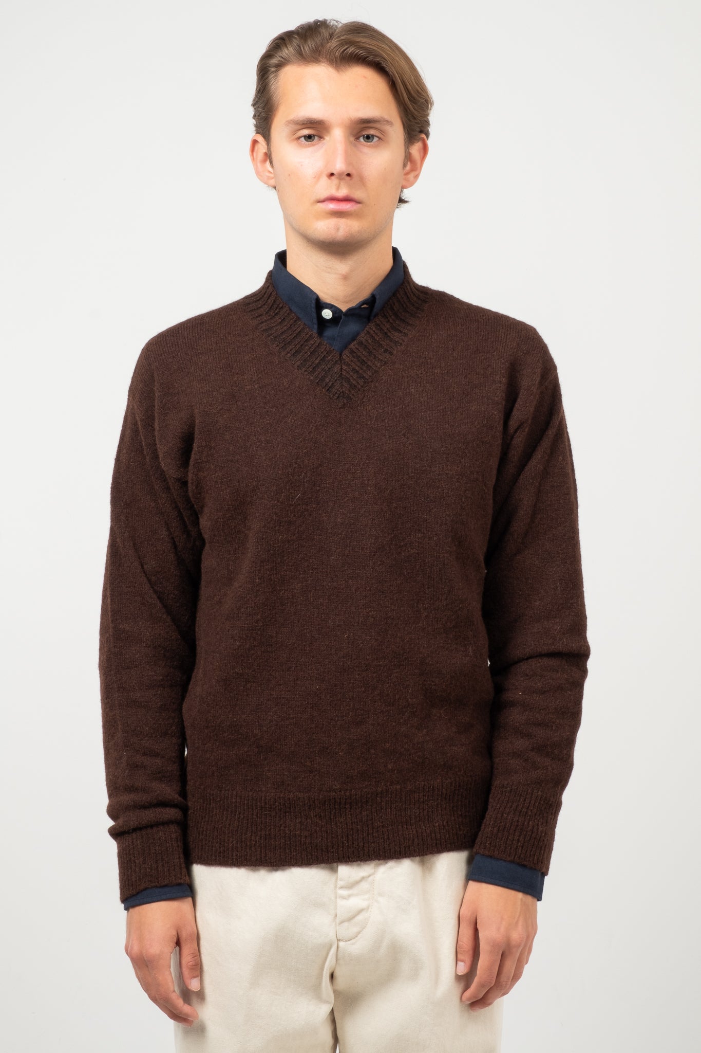 V-Neck Sweater - Marronne