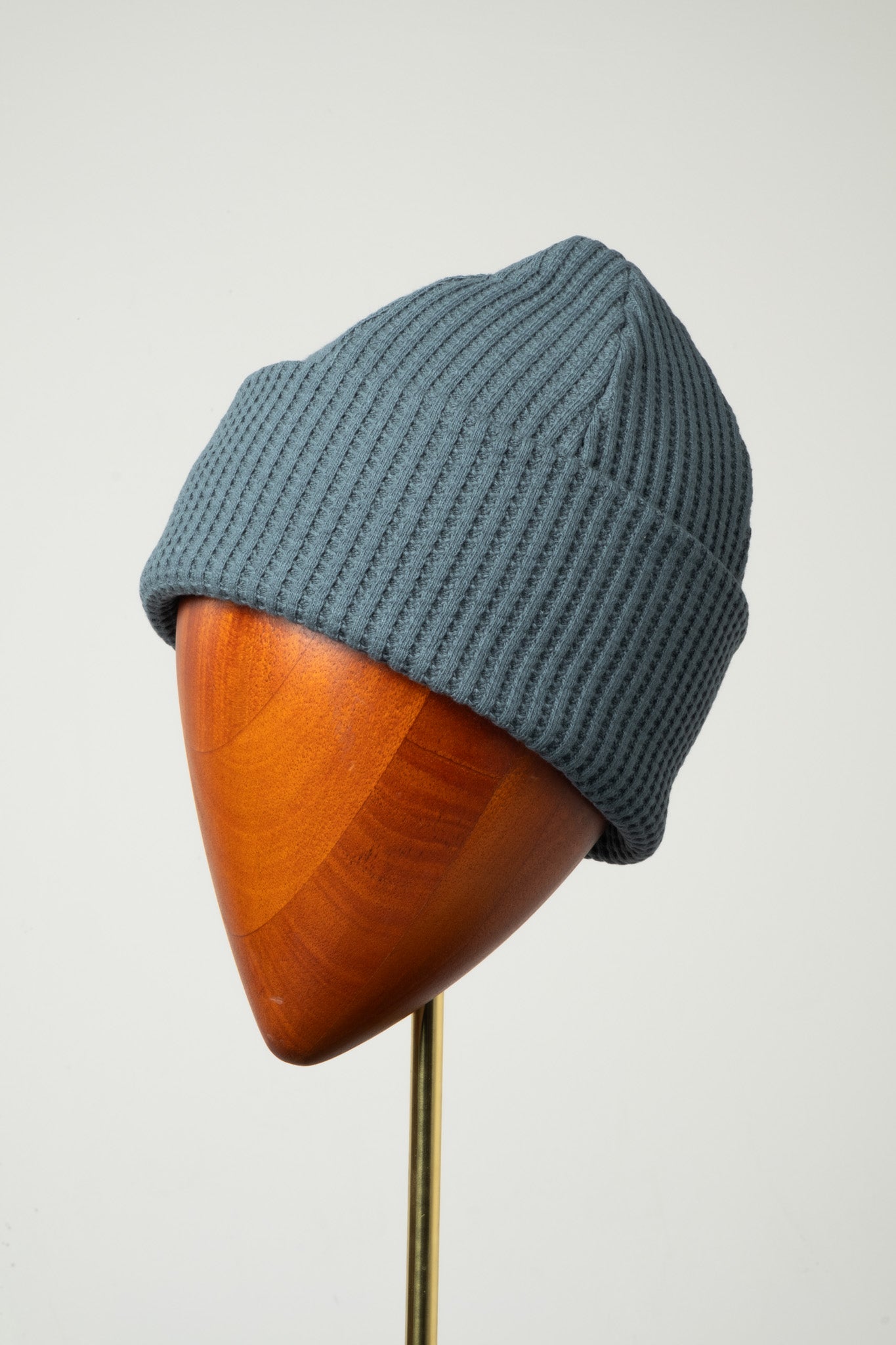 Waffle Knit Cap - Dark Turquoise