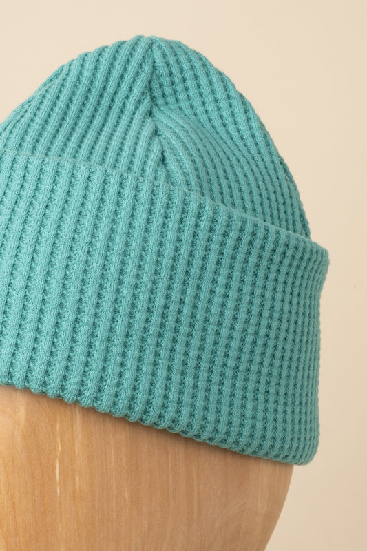 Waffle Knit Cap - Emerald
