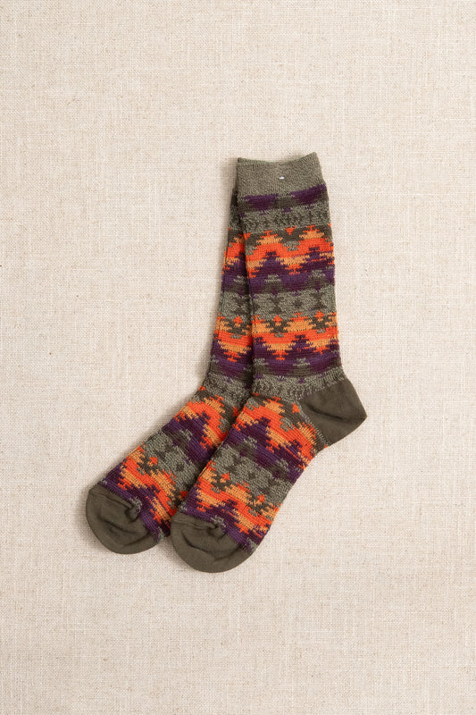 Wigwam Jaquard Crew - Khaki