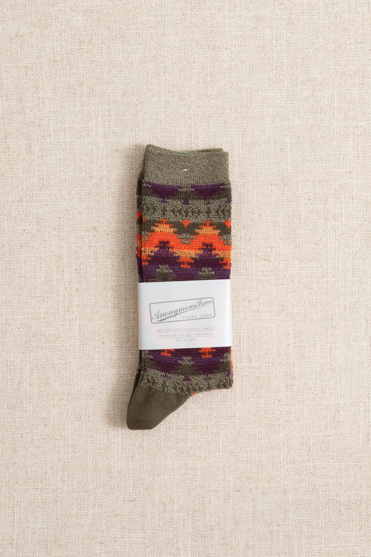 Wigwam Jaquard Crew - Khaki