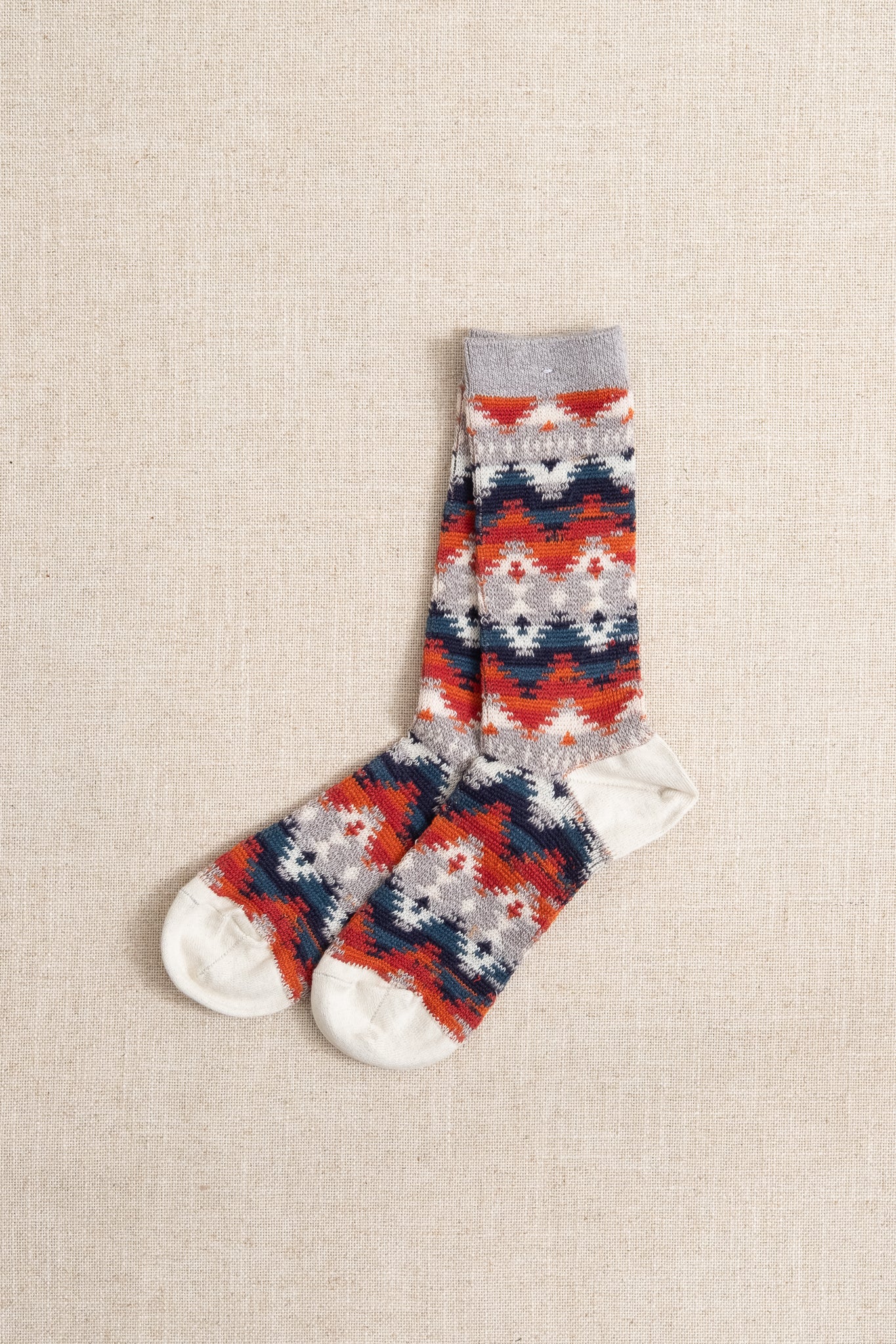 Wigwam Jaquard Crew - Light Grey Melange