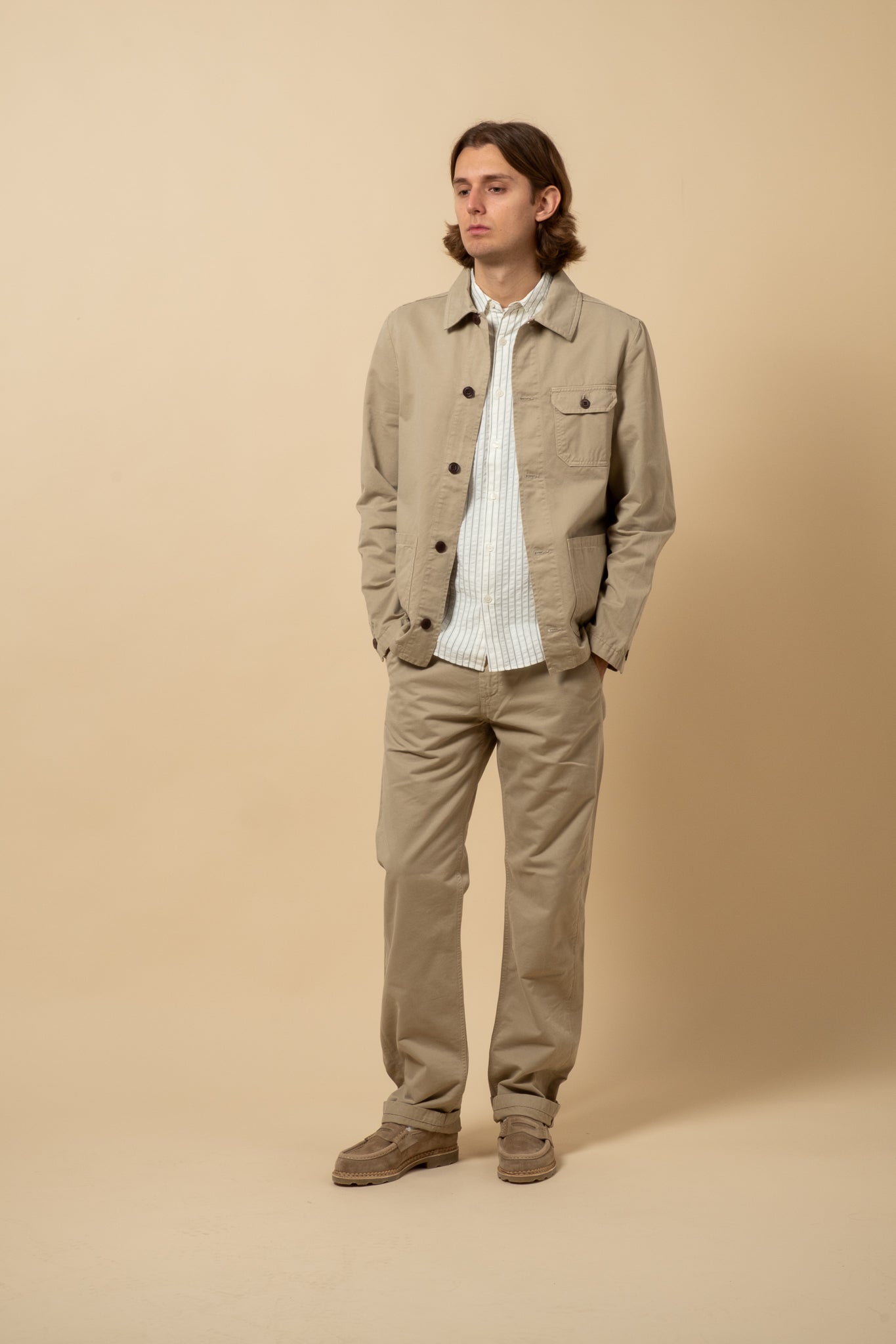 Worker Jacket Double Twisted Twill - Sand