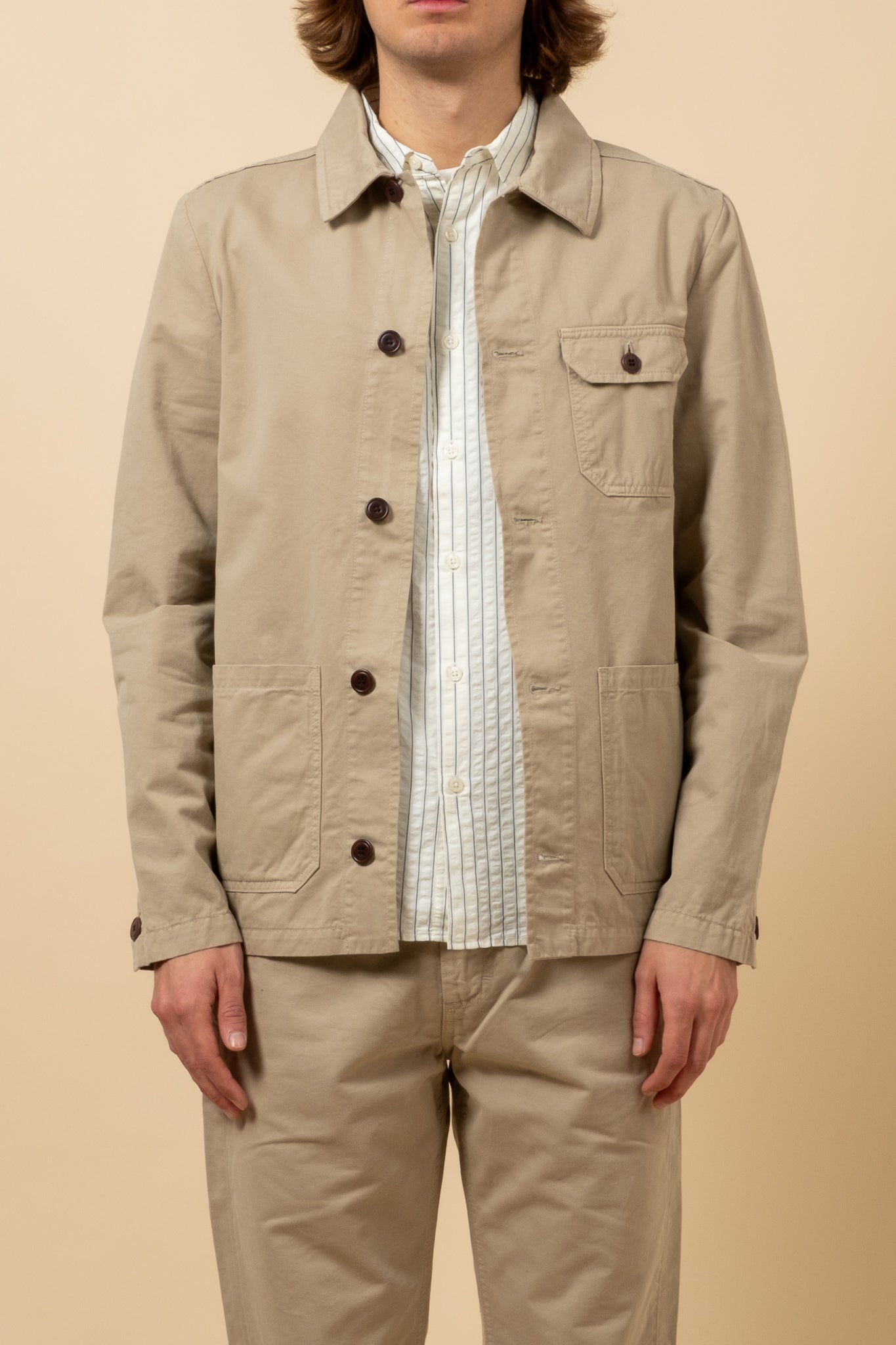 Worker Jacket Double Twisted Twill - Sand