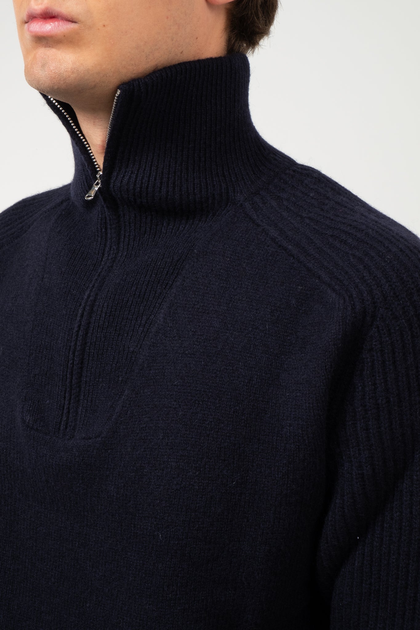 1/4 Zip Sweater - Navy